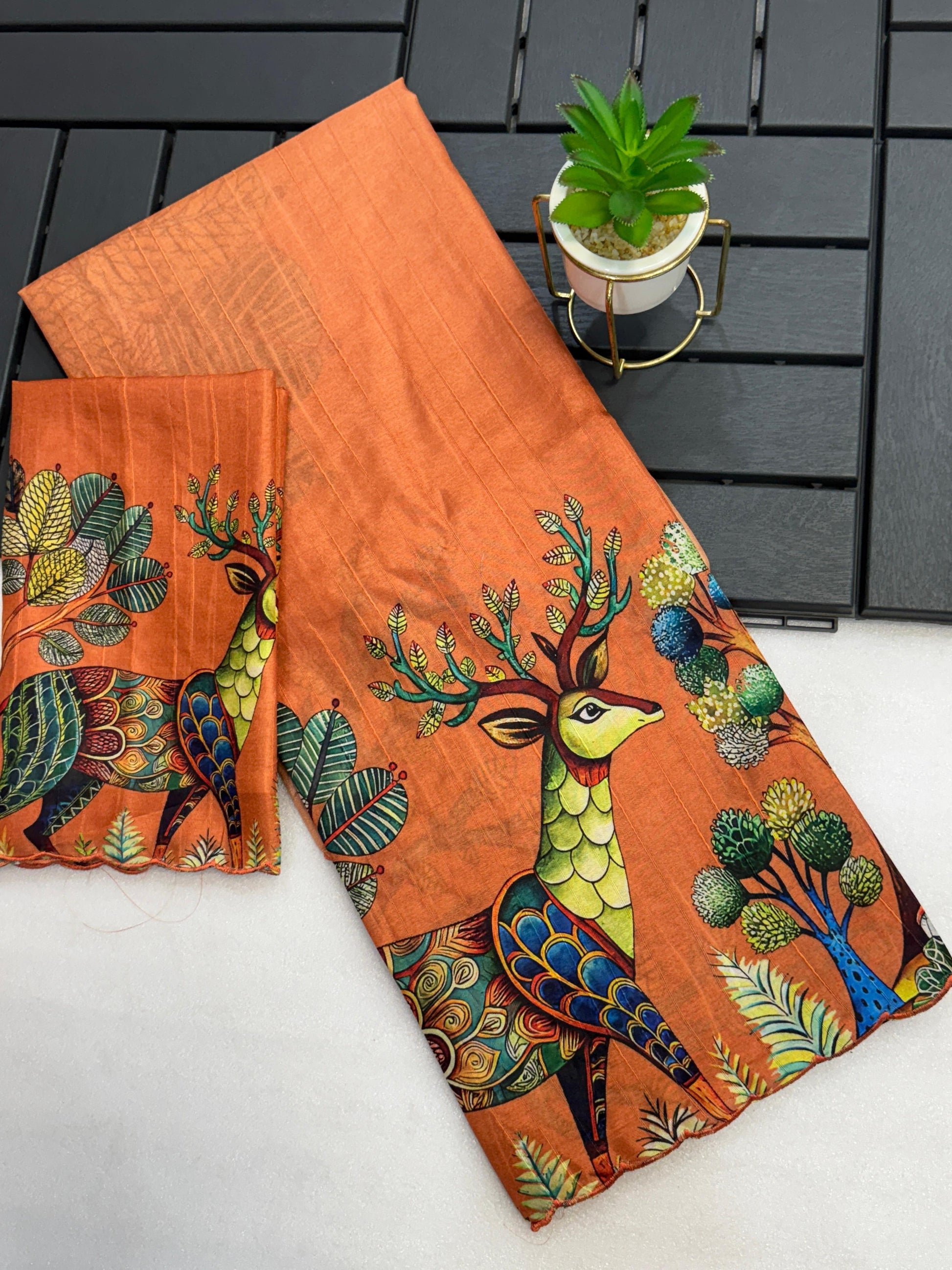 Hooriya fashions - Handloom Tussar silk saree