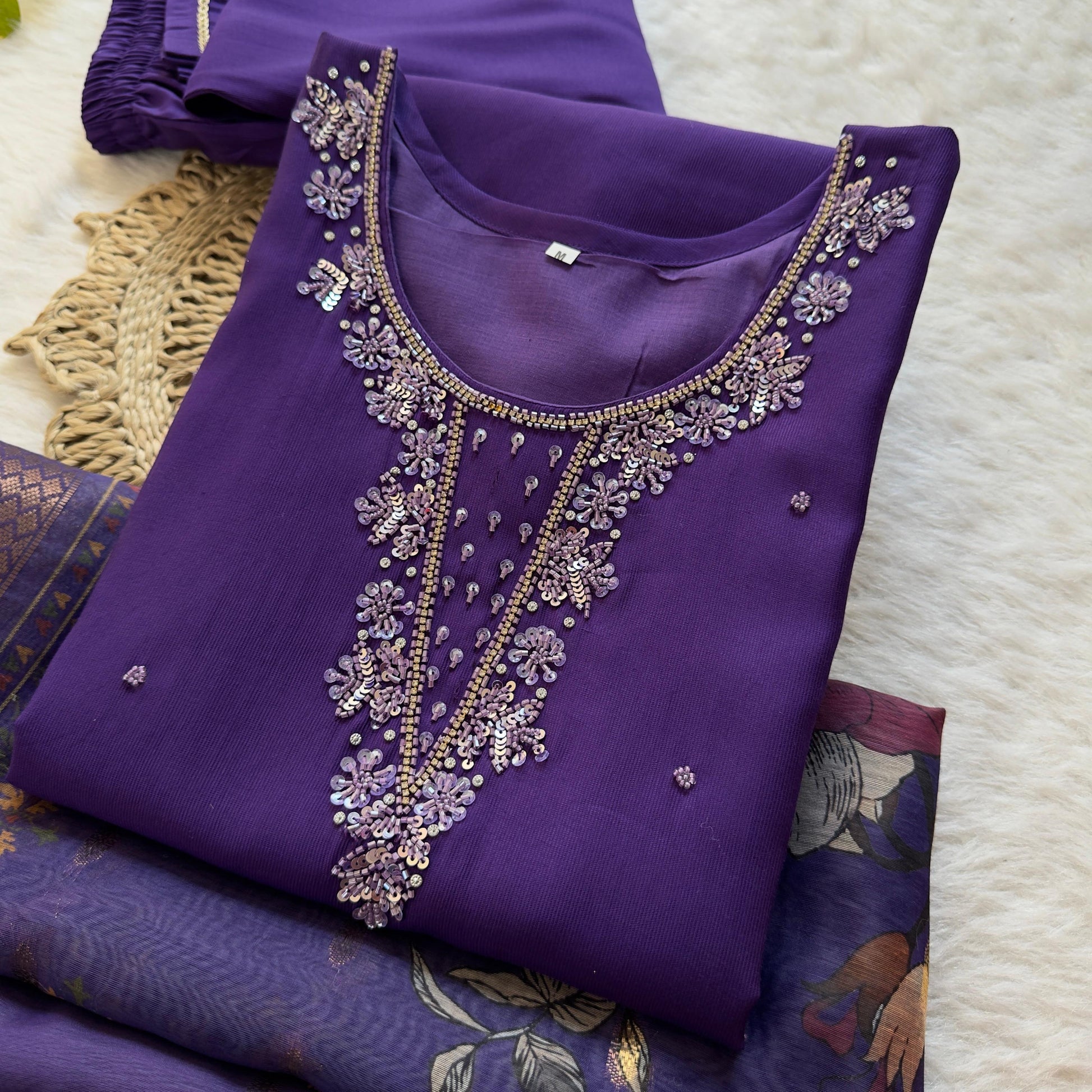 Hooriya fashions - Designers Kurti Pent Dupatta 3 pic Set