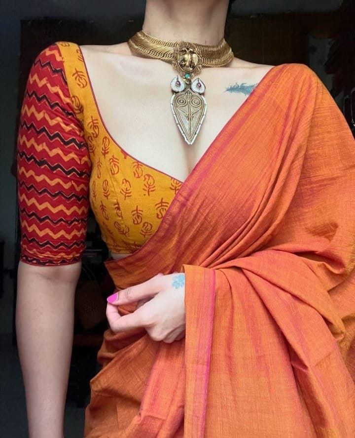 Hooriya fashions - Chanderi Cotton saree
