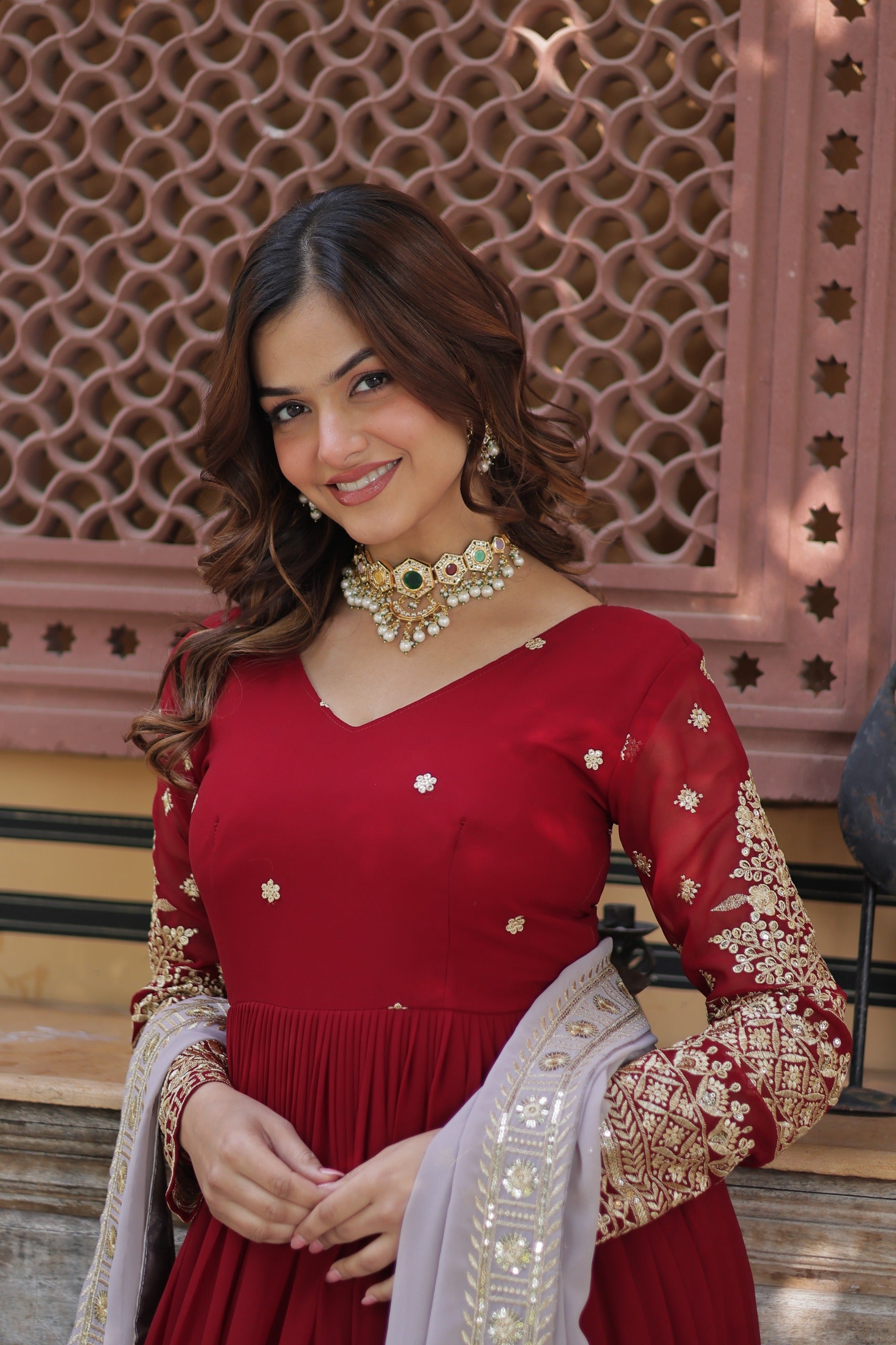Premium Designer Readymade Gown with Dupatta