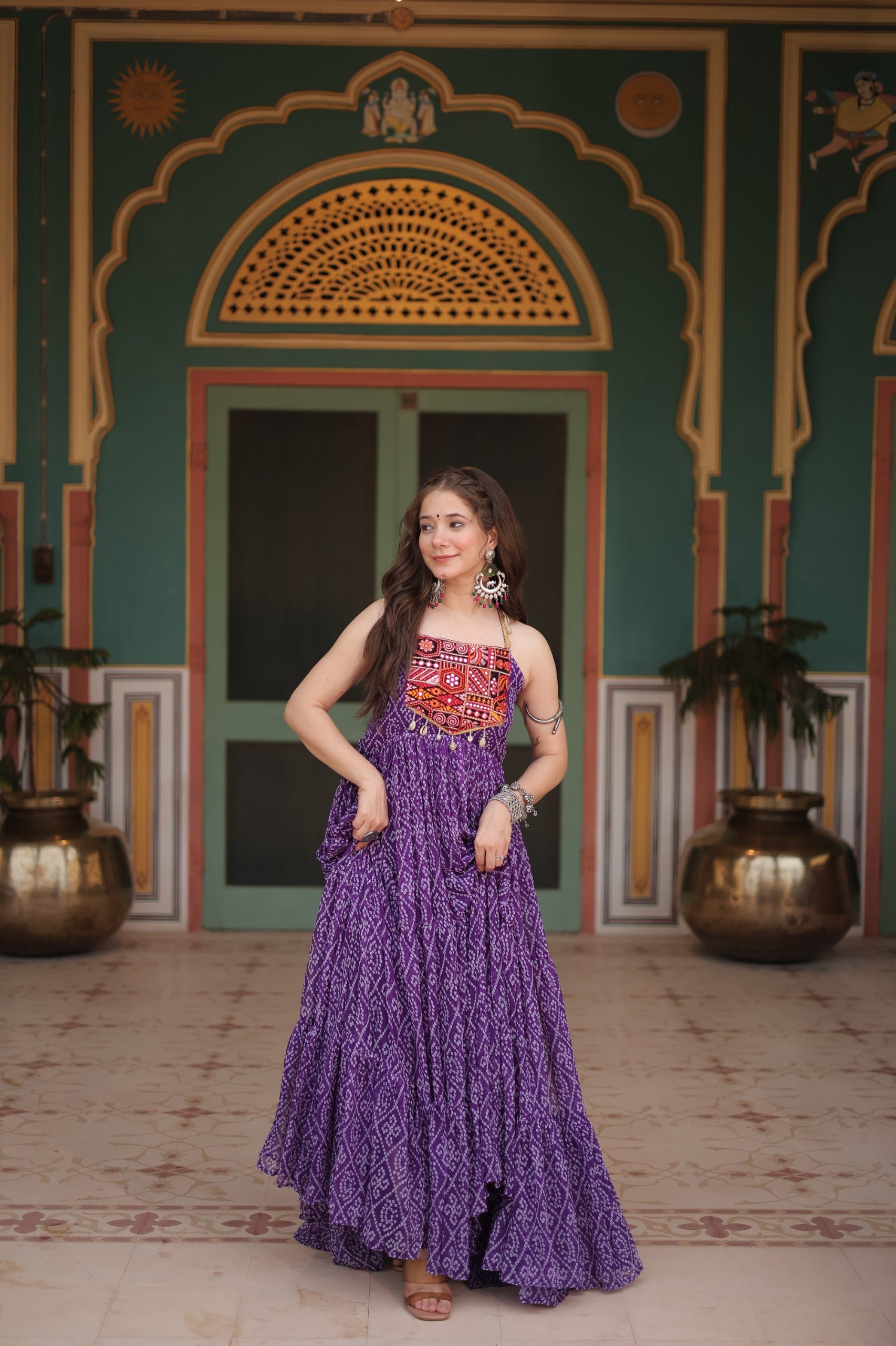 Premium Designer Readymade Bandhani Gown