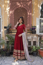 Premium Designer Readymade Gown with Dupatta