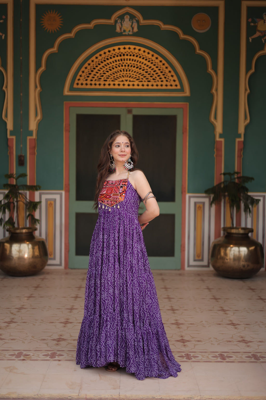 Premium Designer Readymade Bandhani Gown