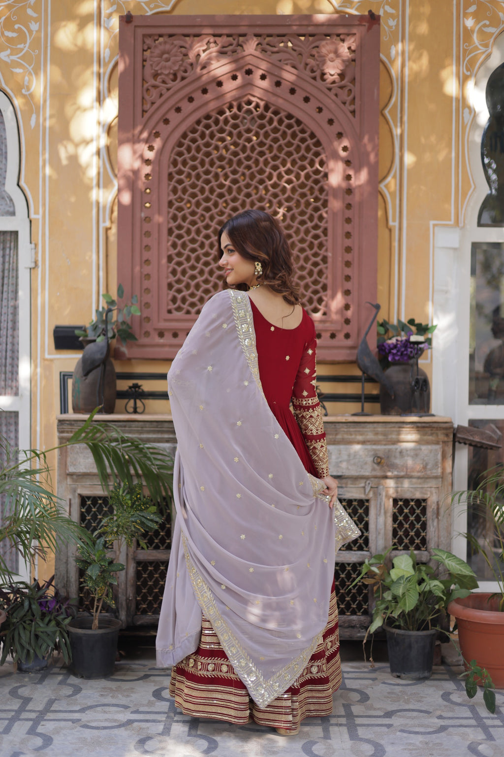 Premium Designer Readymade Gown with Dupatta