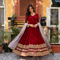 Premium Designer Readymade Gown with Dupatta