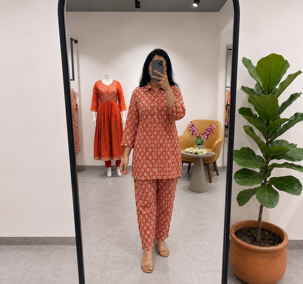 Hooriya Fashions Pure Cotton Co-Ord Set