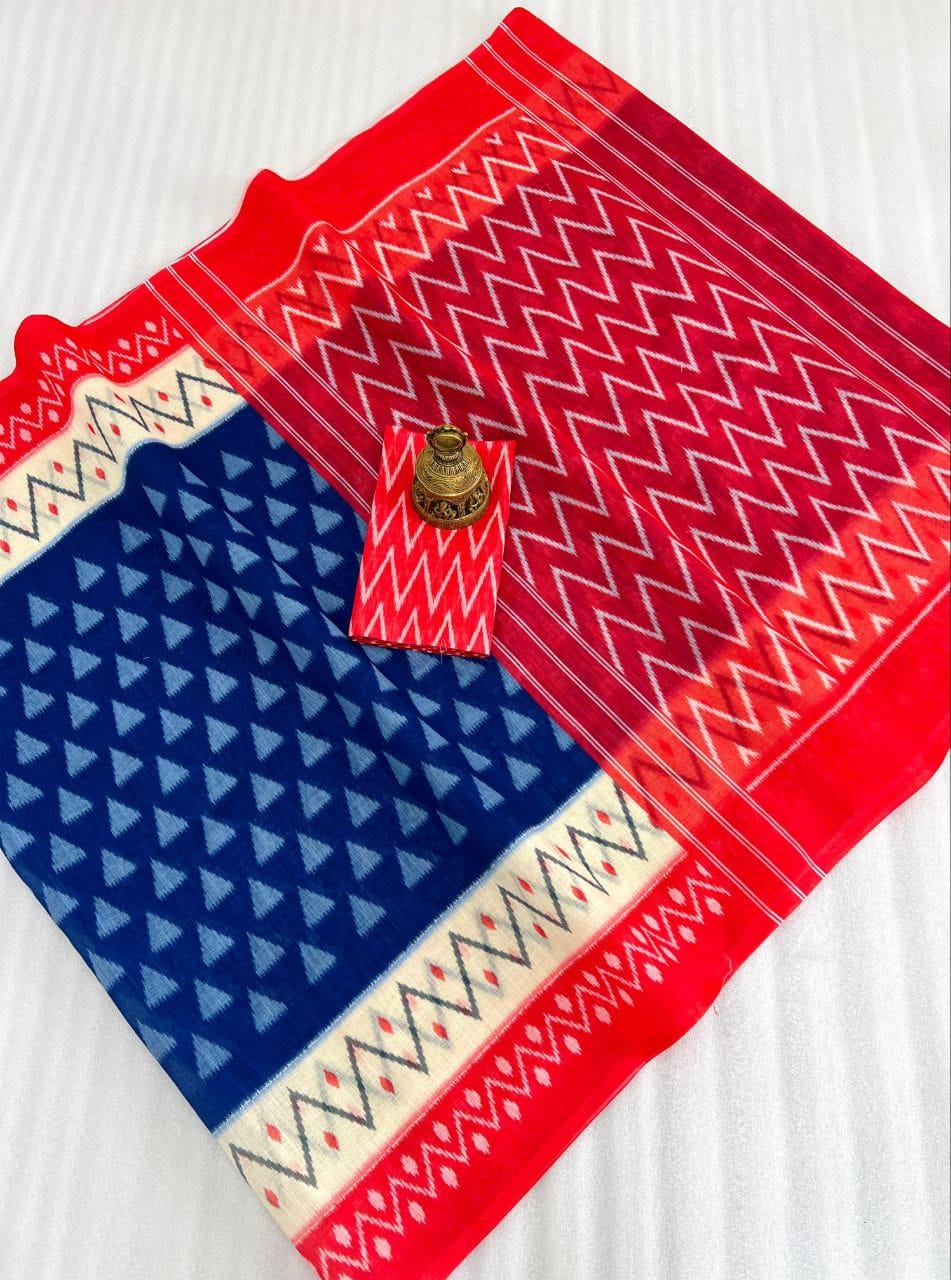Hooriya fashions - Plain Linen saree