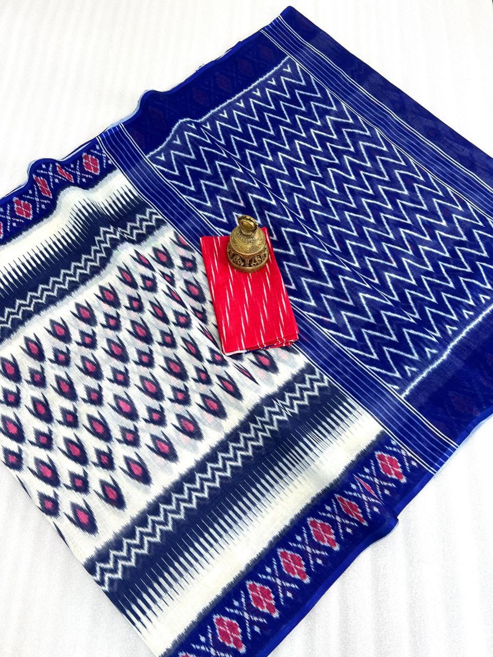 Hooriya fashions - Plain Linen saree
