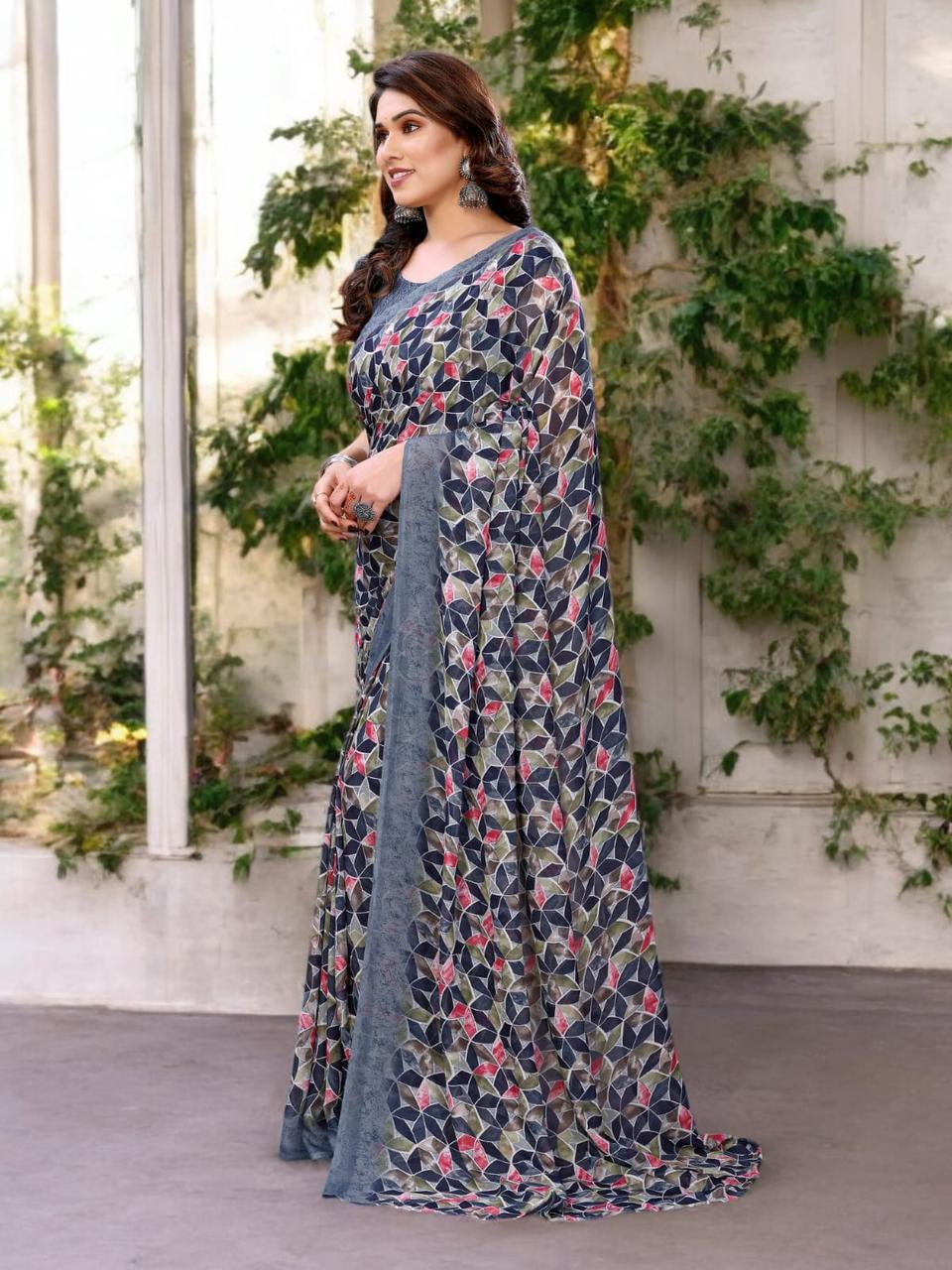 Hooriya fashions - Abstract pattern saree