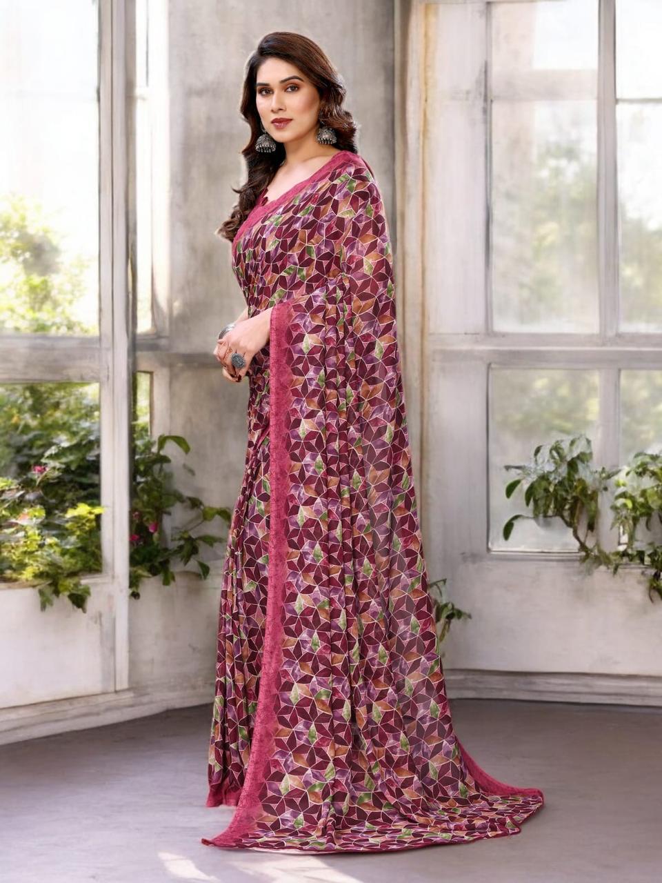 Hooriya fashions - Abstract pattern saree