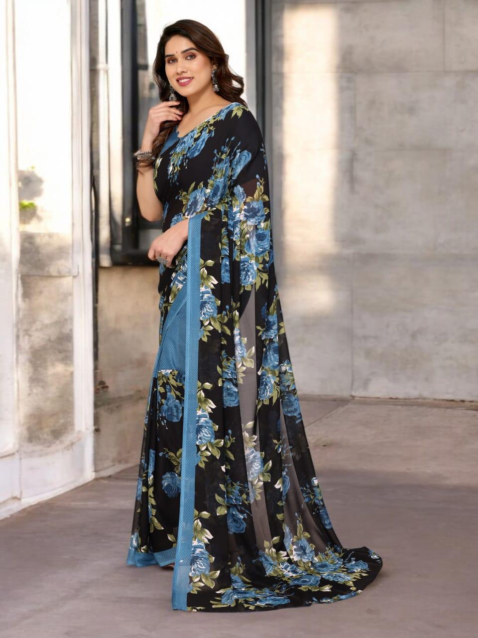 Hooriya fashions - Floral print saree
