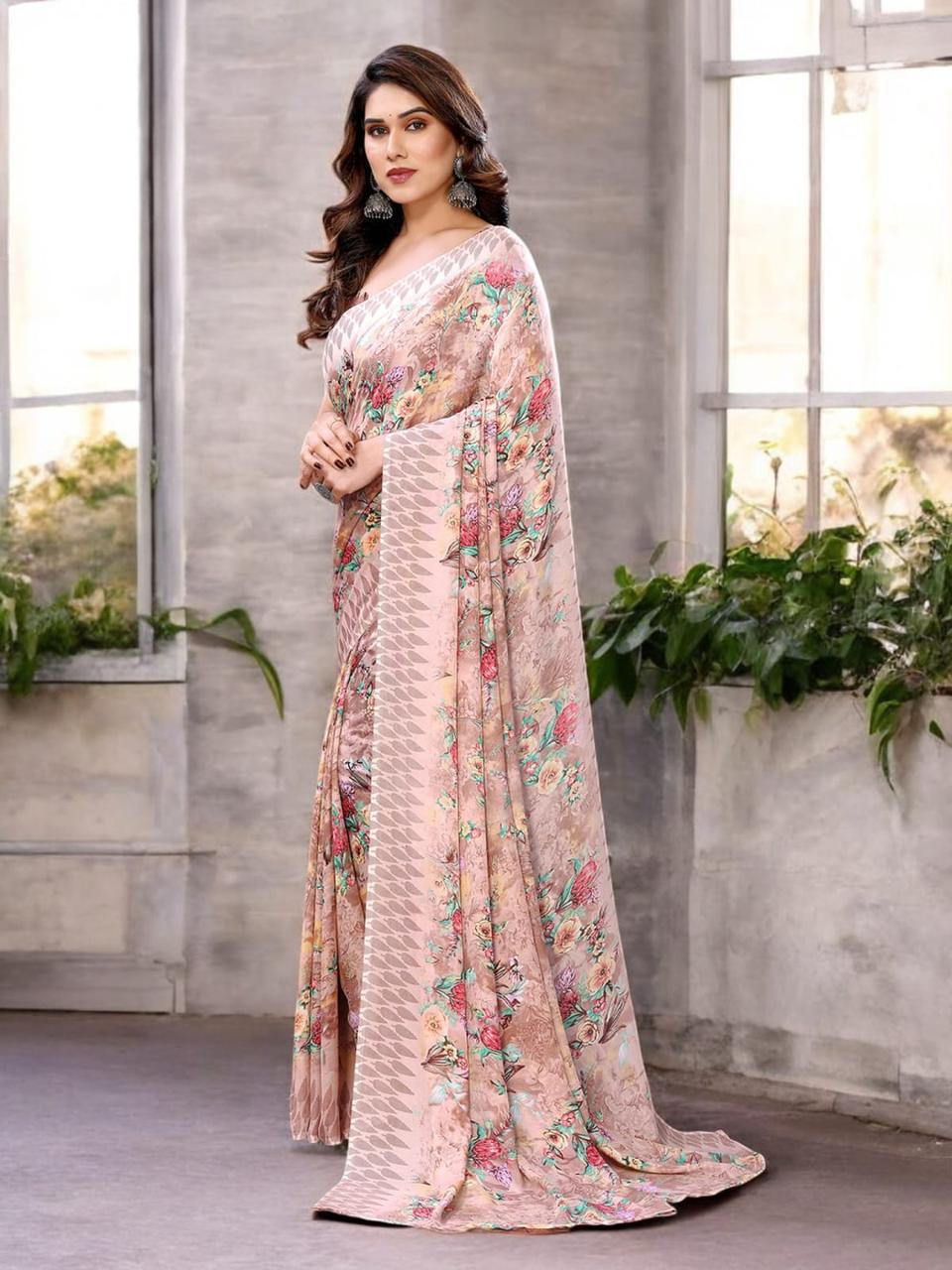 Hooriya fashions -  Tie-dye like print saree