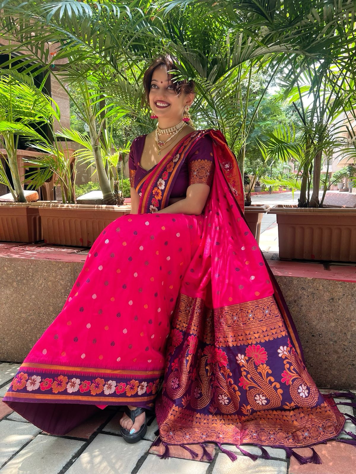 Hooriya fashions - Soft Silk Sarees Premium Two Tone Fabric