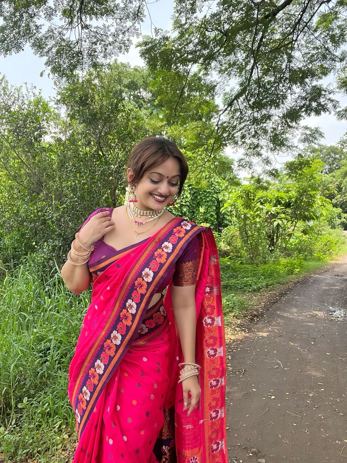 Hooriya fashions - Soft Silk Sarees Premium Two Tone Fabric
