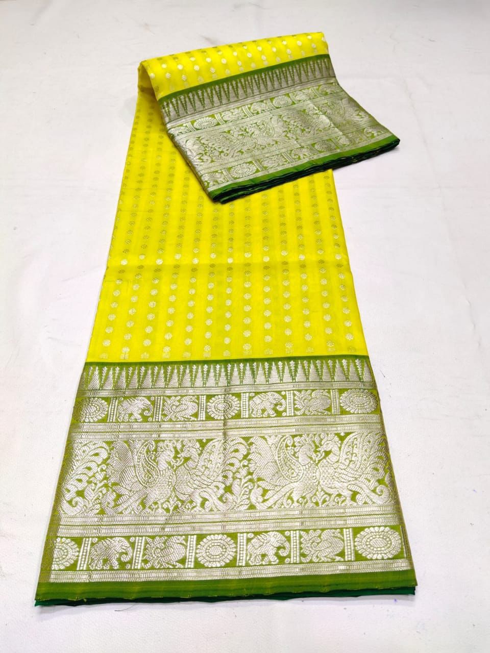 HOORIYA FASHIONS - SOFT LICHI SILK CLOTH SAREE