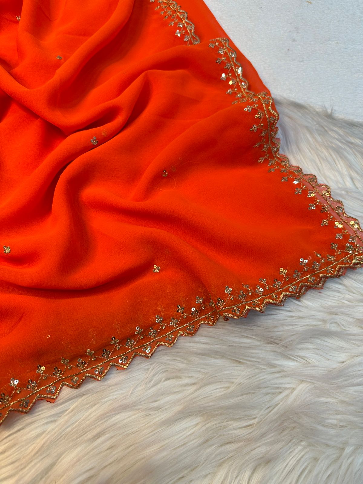 Hooriya fashions - Pure Soft Georgatte Fabric Saree