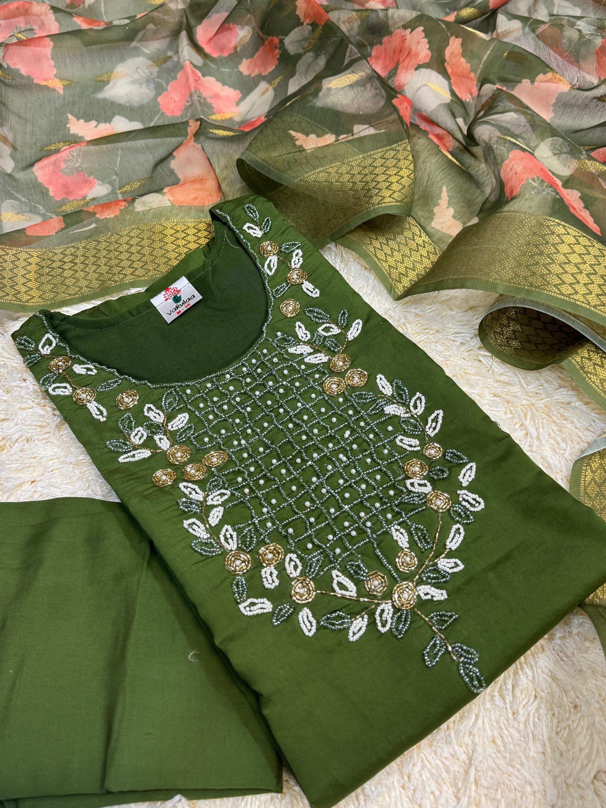 Hooriya fashions - Designers Kurti Pent Dupatta Set