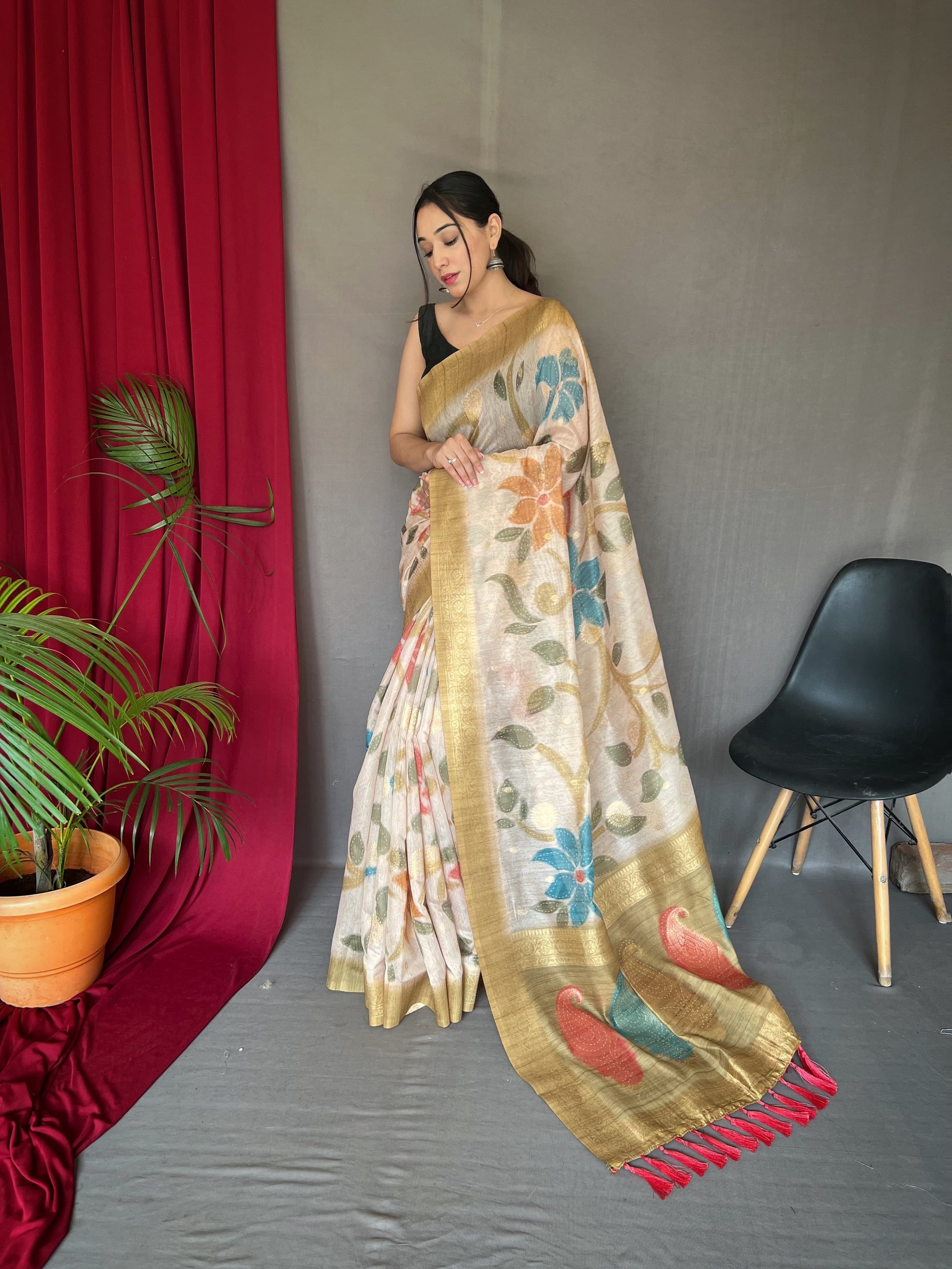 Hooriya fashios - Pure chanderi silk