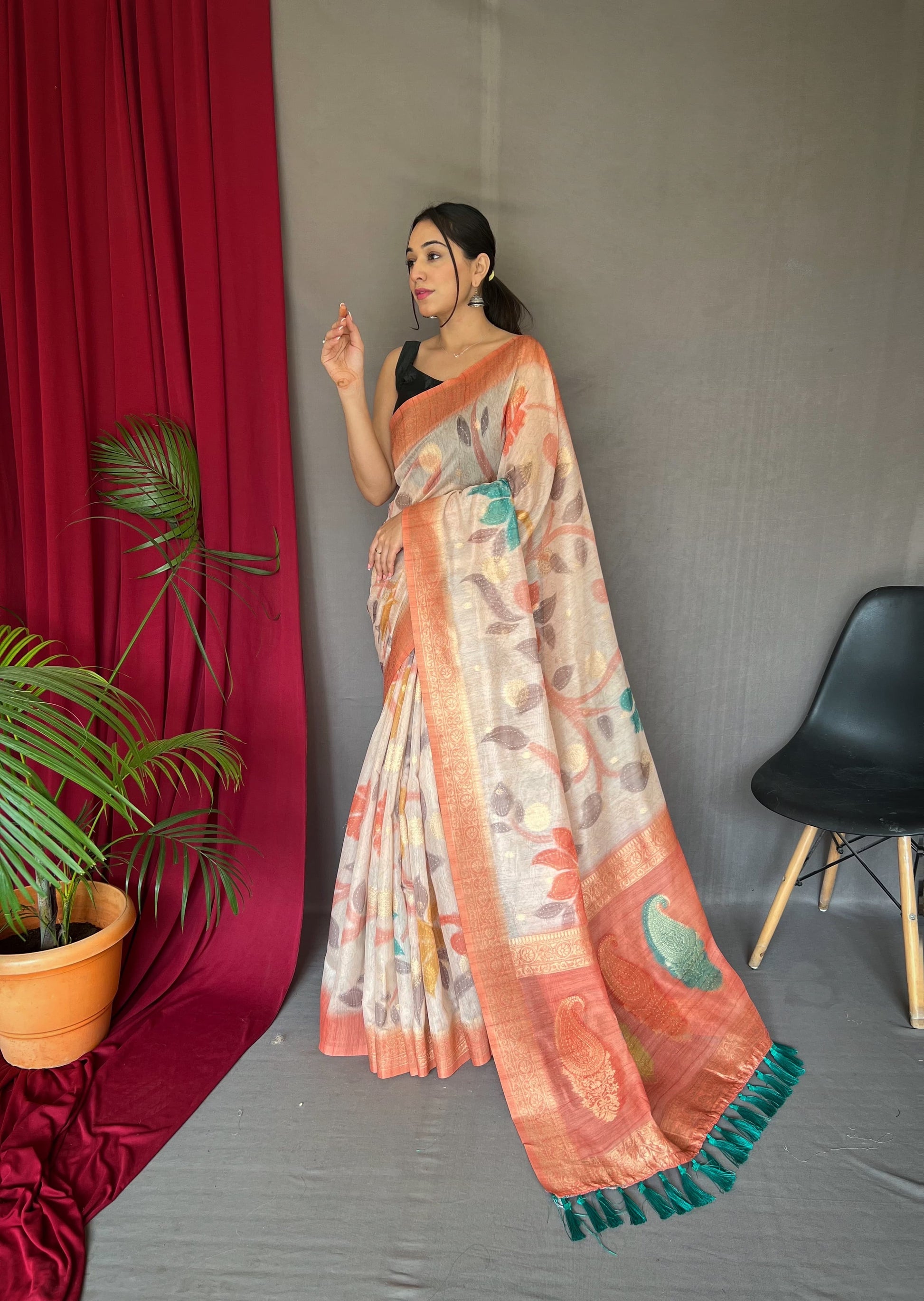 Hooriya fashios - Pure chanderi silk
