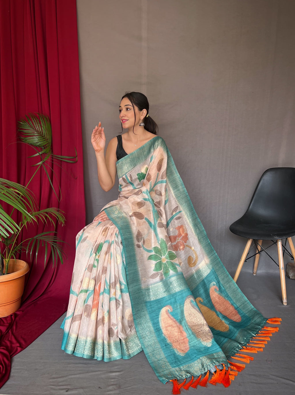Hooriya fashios - Pure chanderi silk