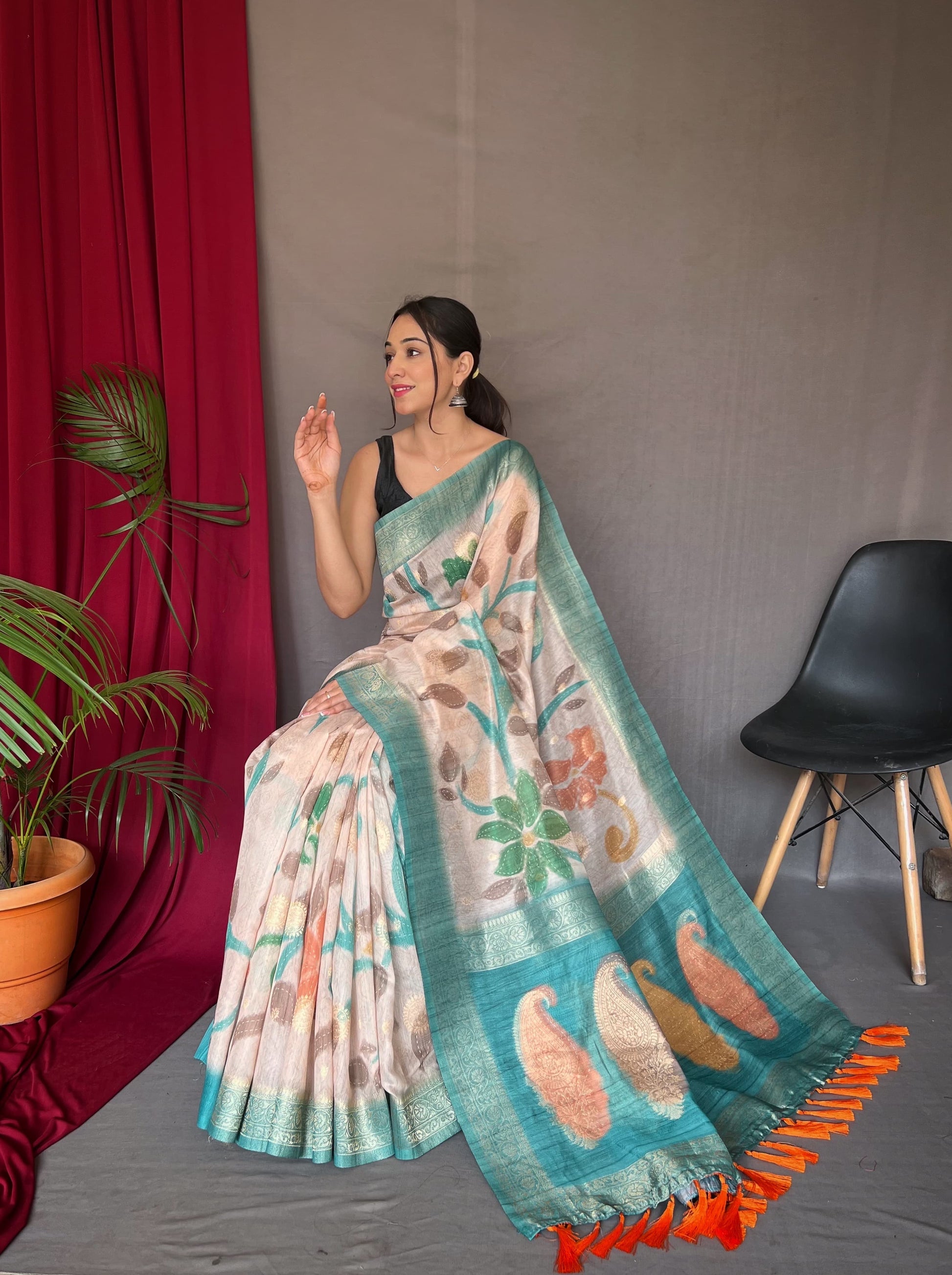 Hooriya fashios - Pure chanderi silk