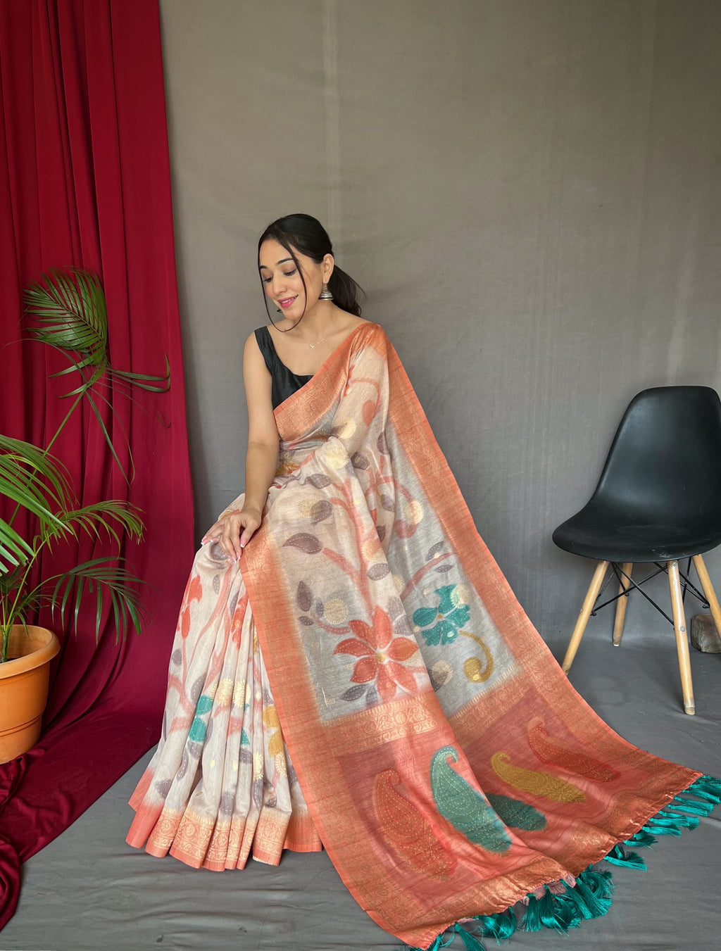 Hooriya fashios - Pure chanderi silk