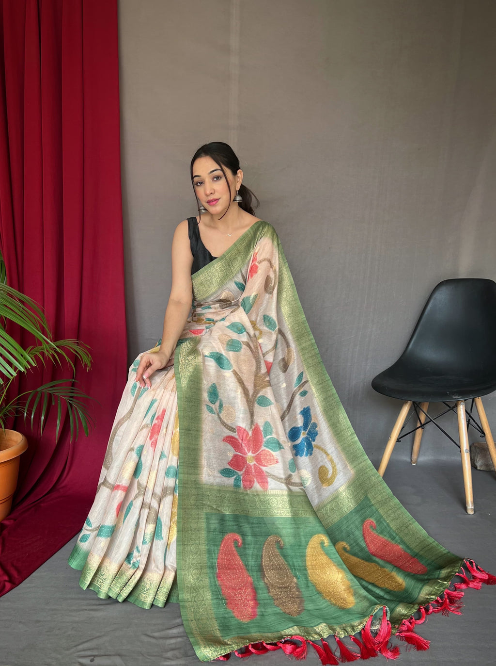 Hooriya fashios - Pure chanderi silk
