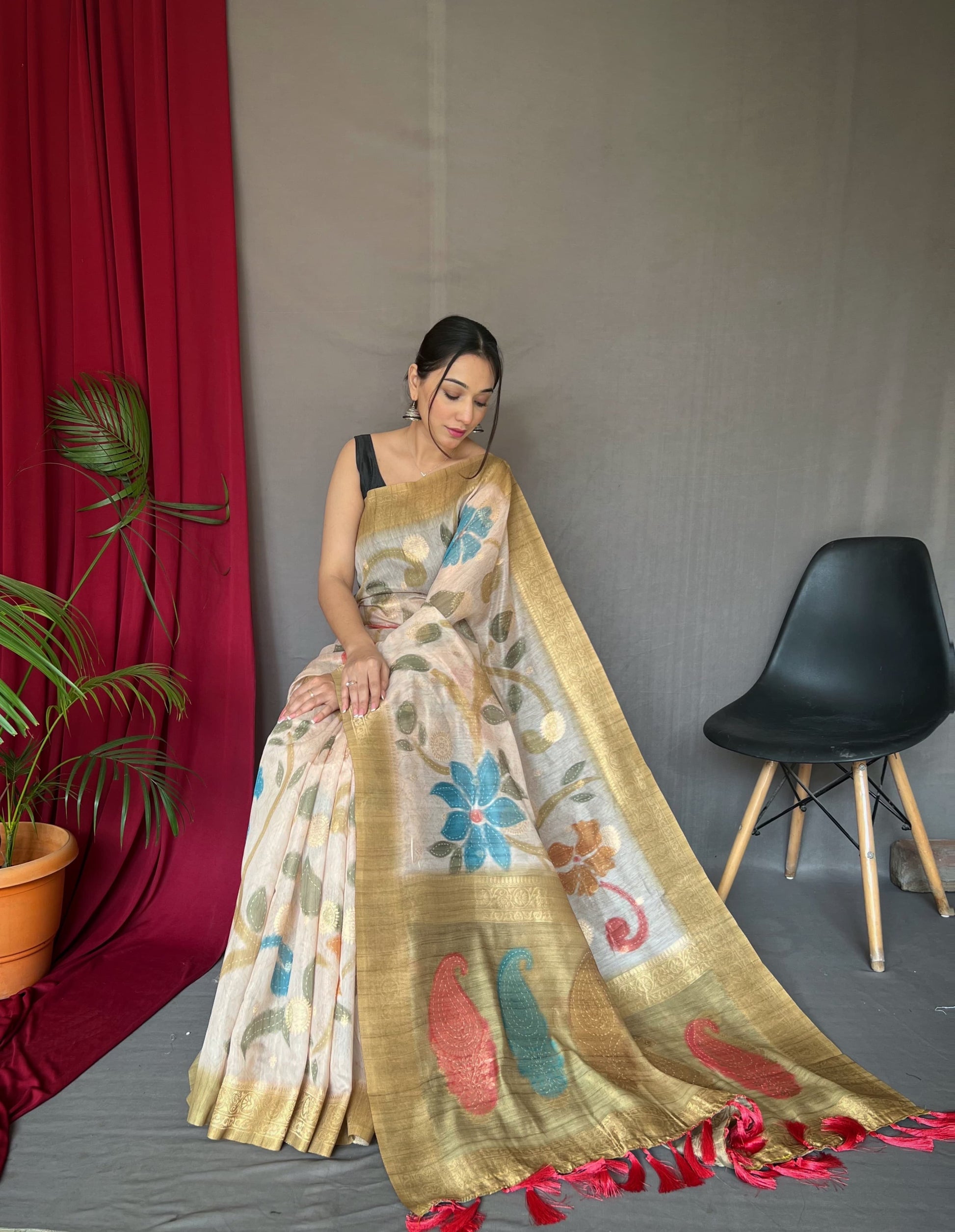 Hooriya fashios - Pure chanderi silk