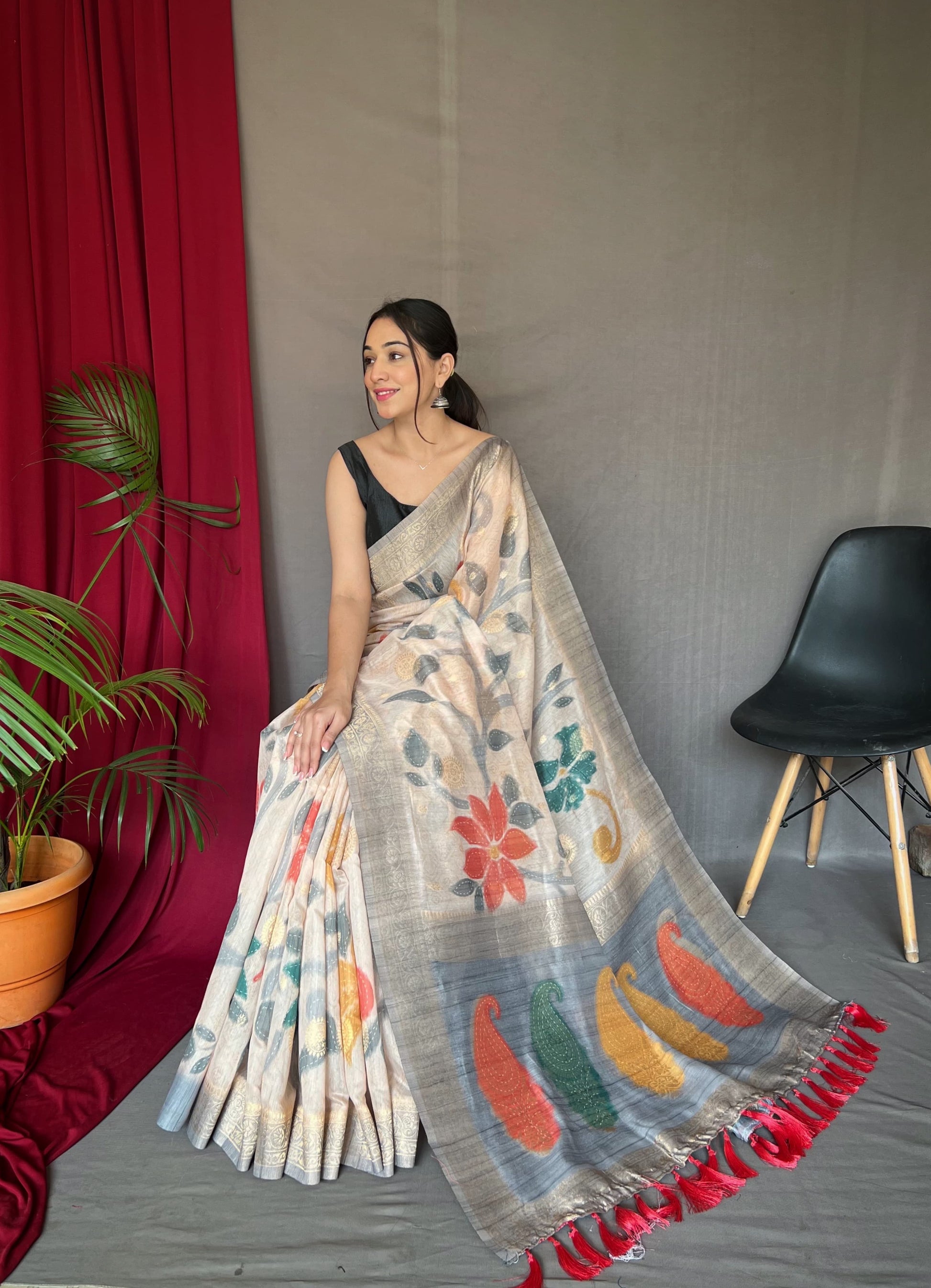Hooriya fashios - Pure chanderi silk