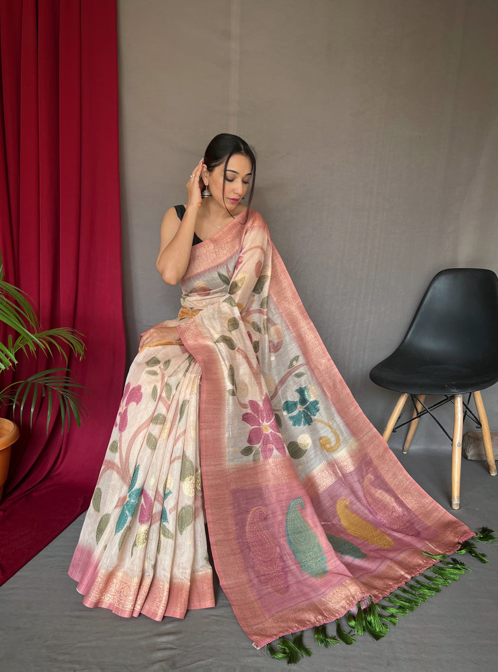 Hooriya fashios - Pure chanderi silk