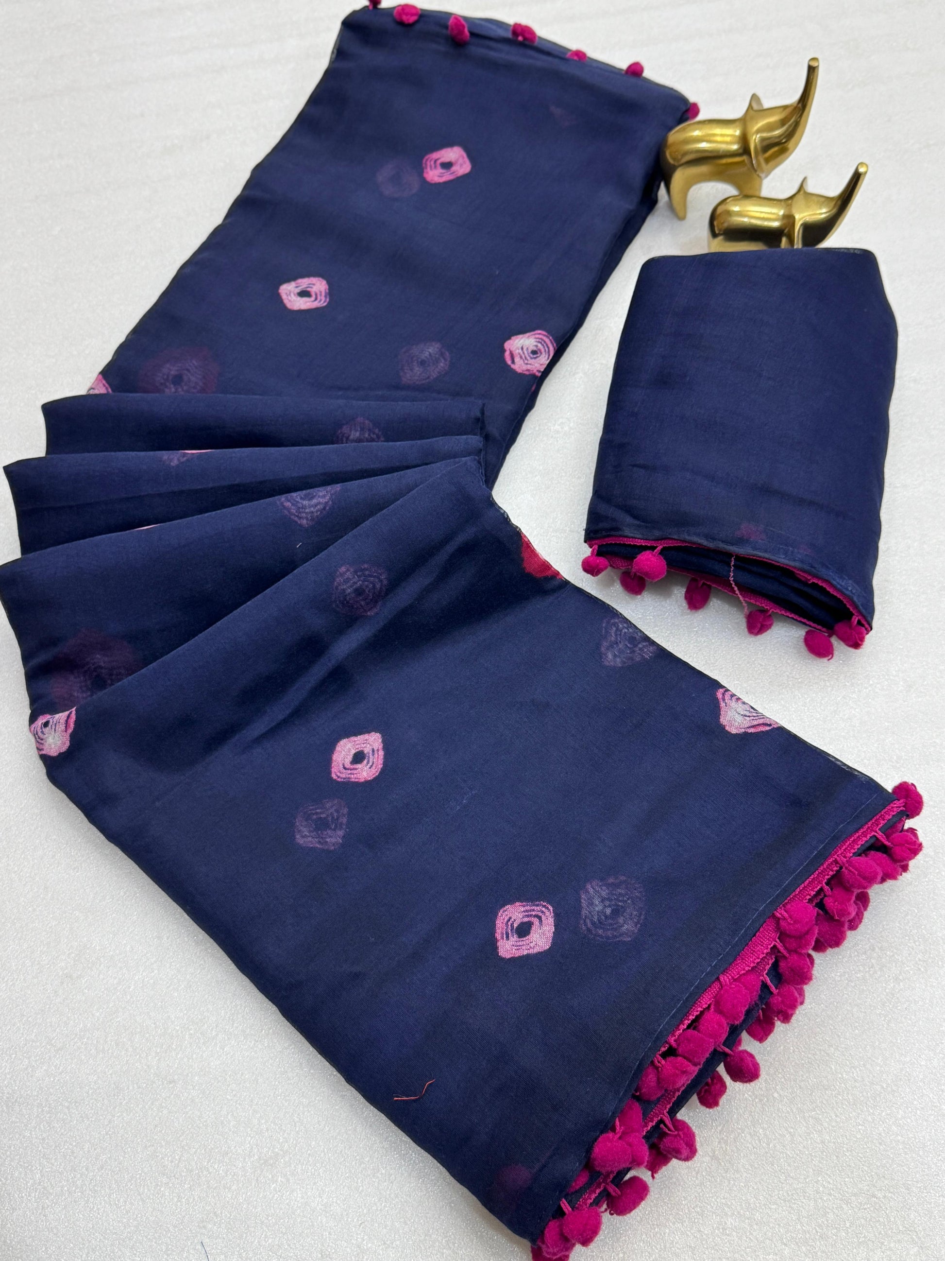 Hooriya fashions - soft Cotton ikkat print sarees
