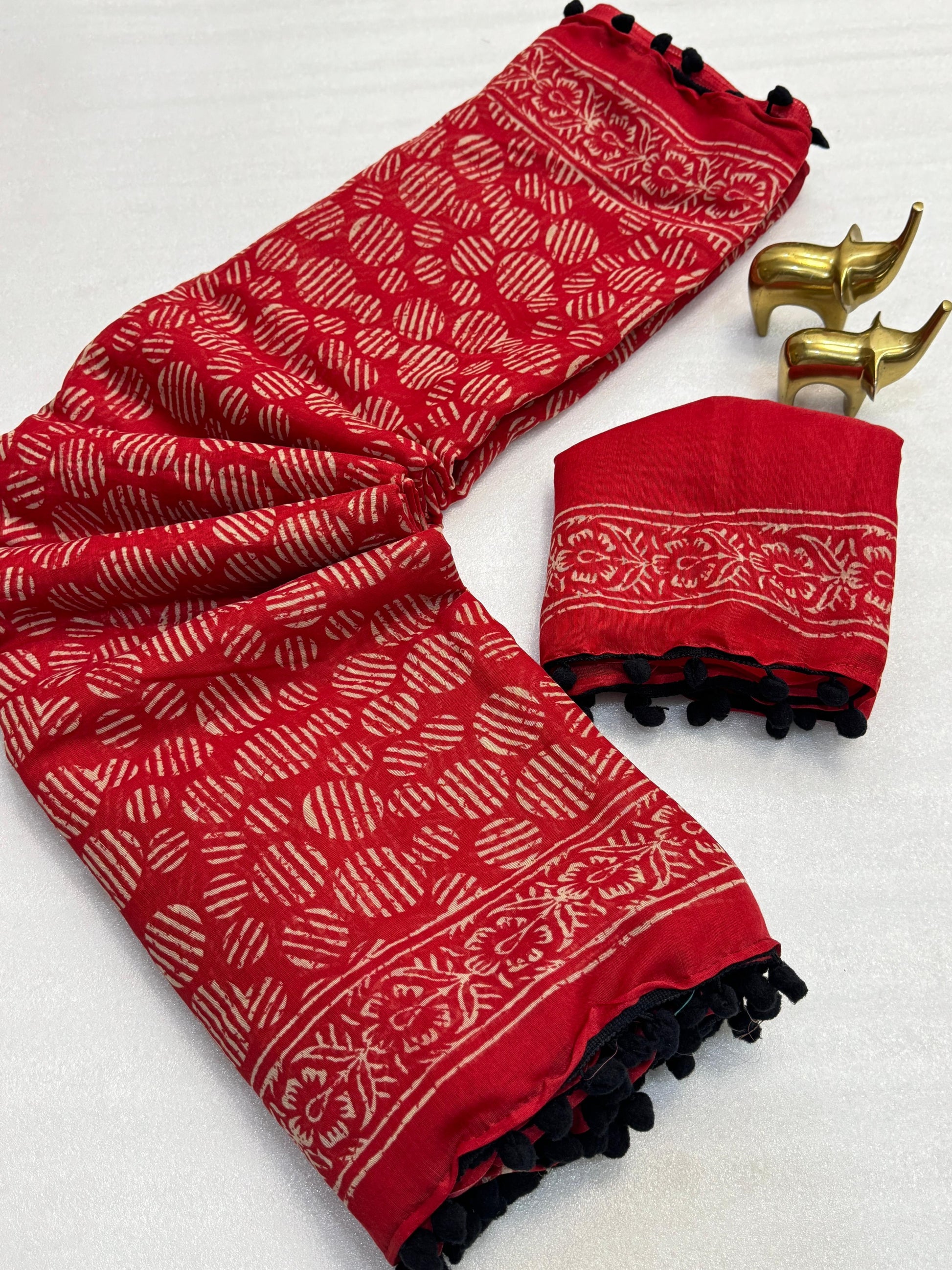 Hooriya fashions - soft Cotton ikkat print sarees