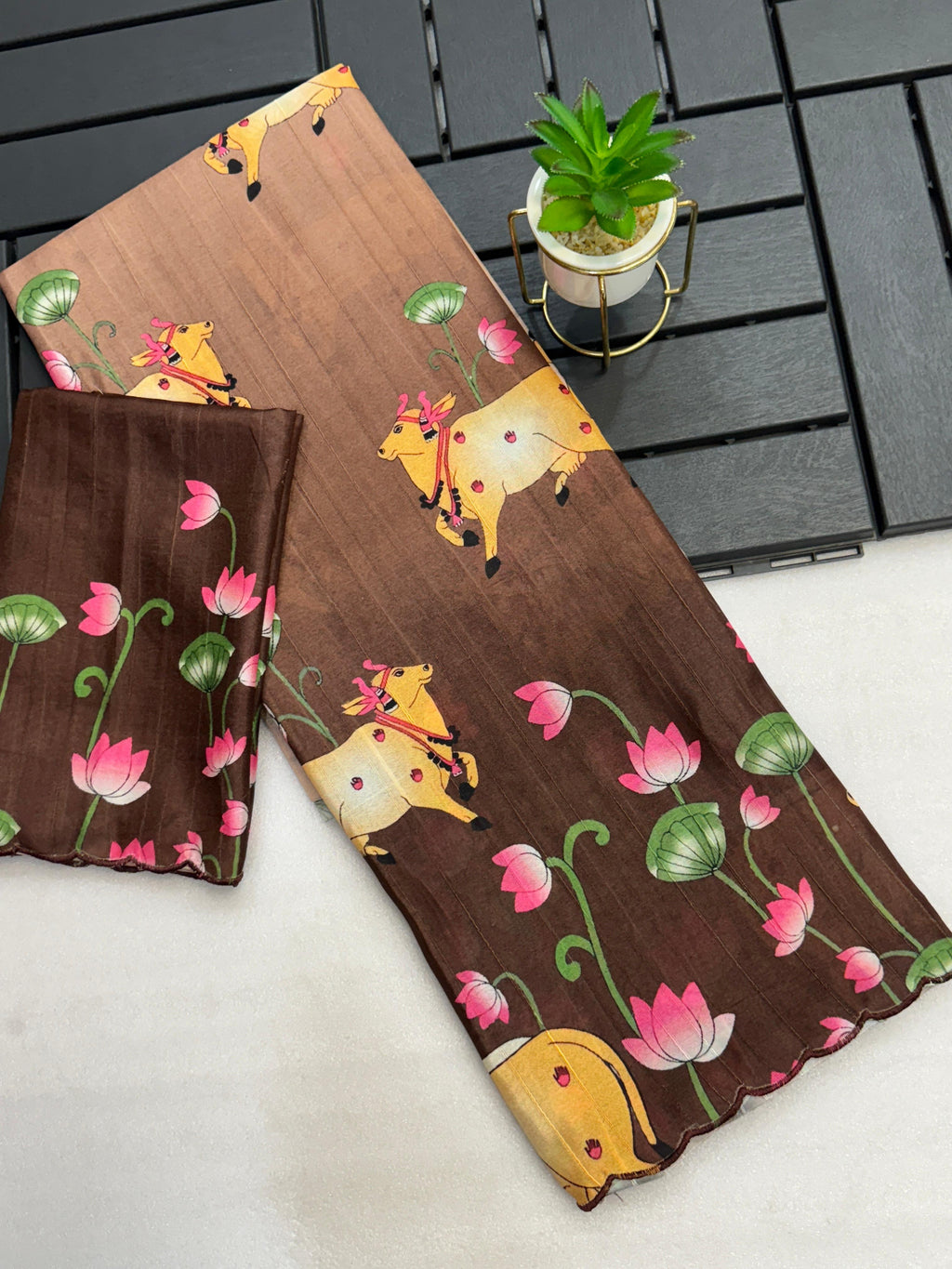 Hooriya fashions - Handloom Tussar silk saree