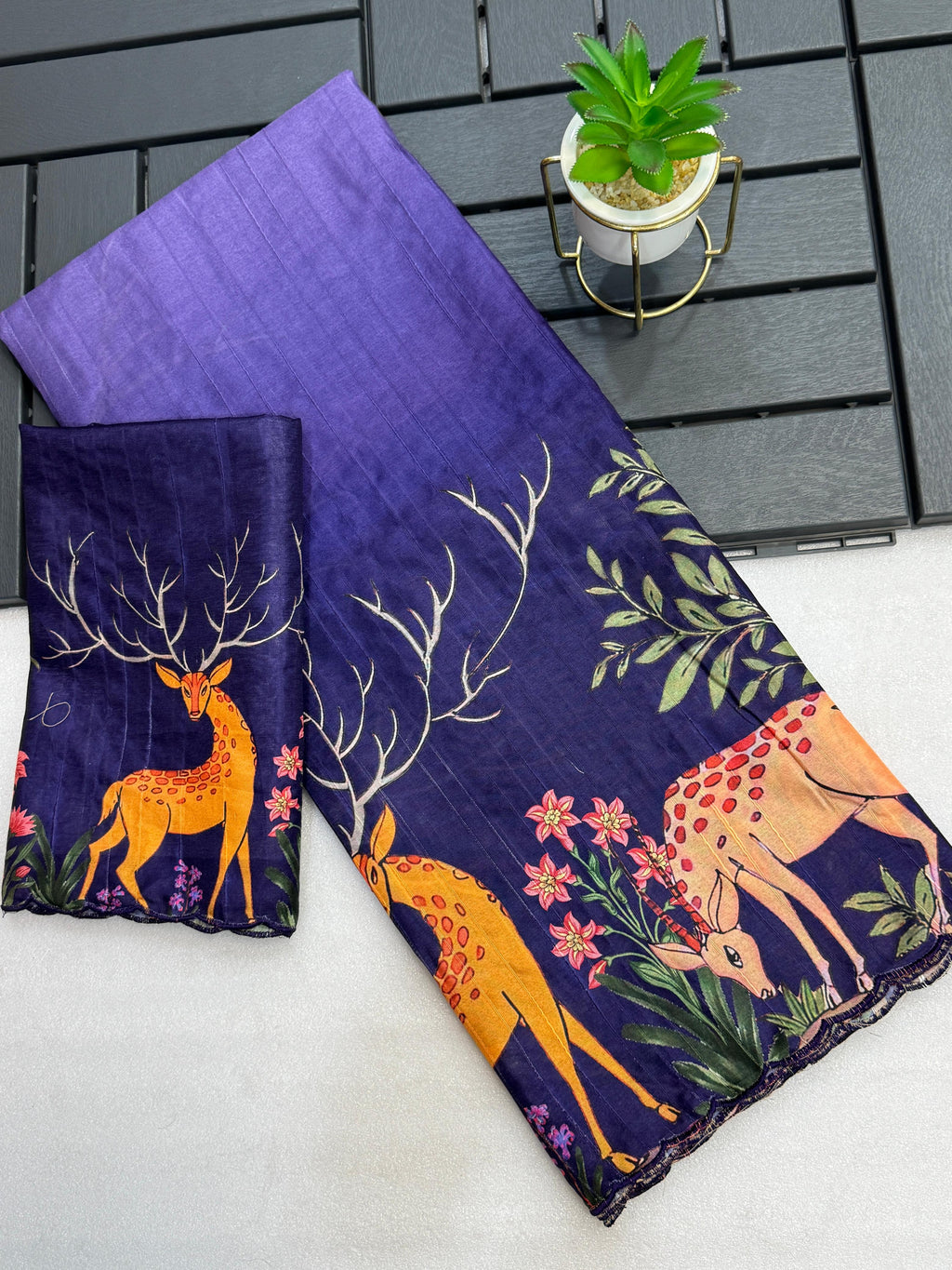 Hooriya fashions - Handloom Tussar silk saree