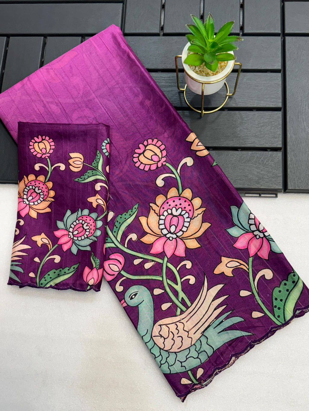 Hooriya fashions - Handloom Tussar silk saree
