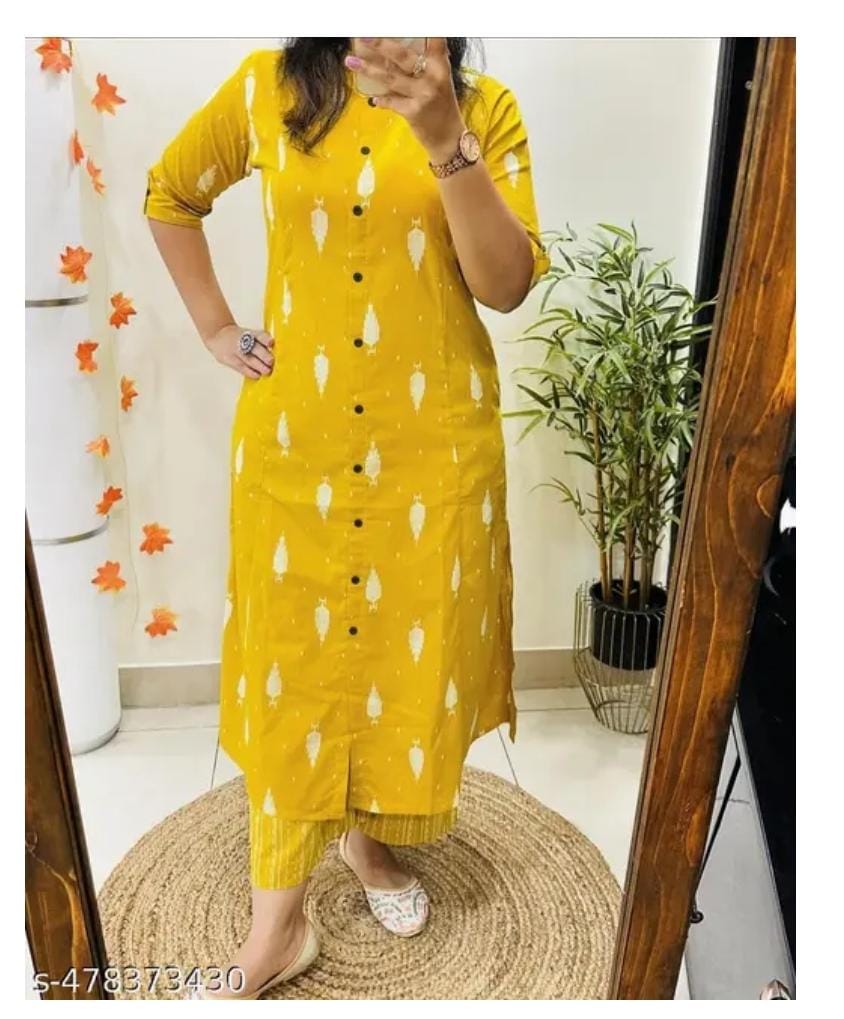 Hooriya fashions - Jaipur print _aline cord -set