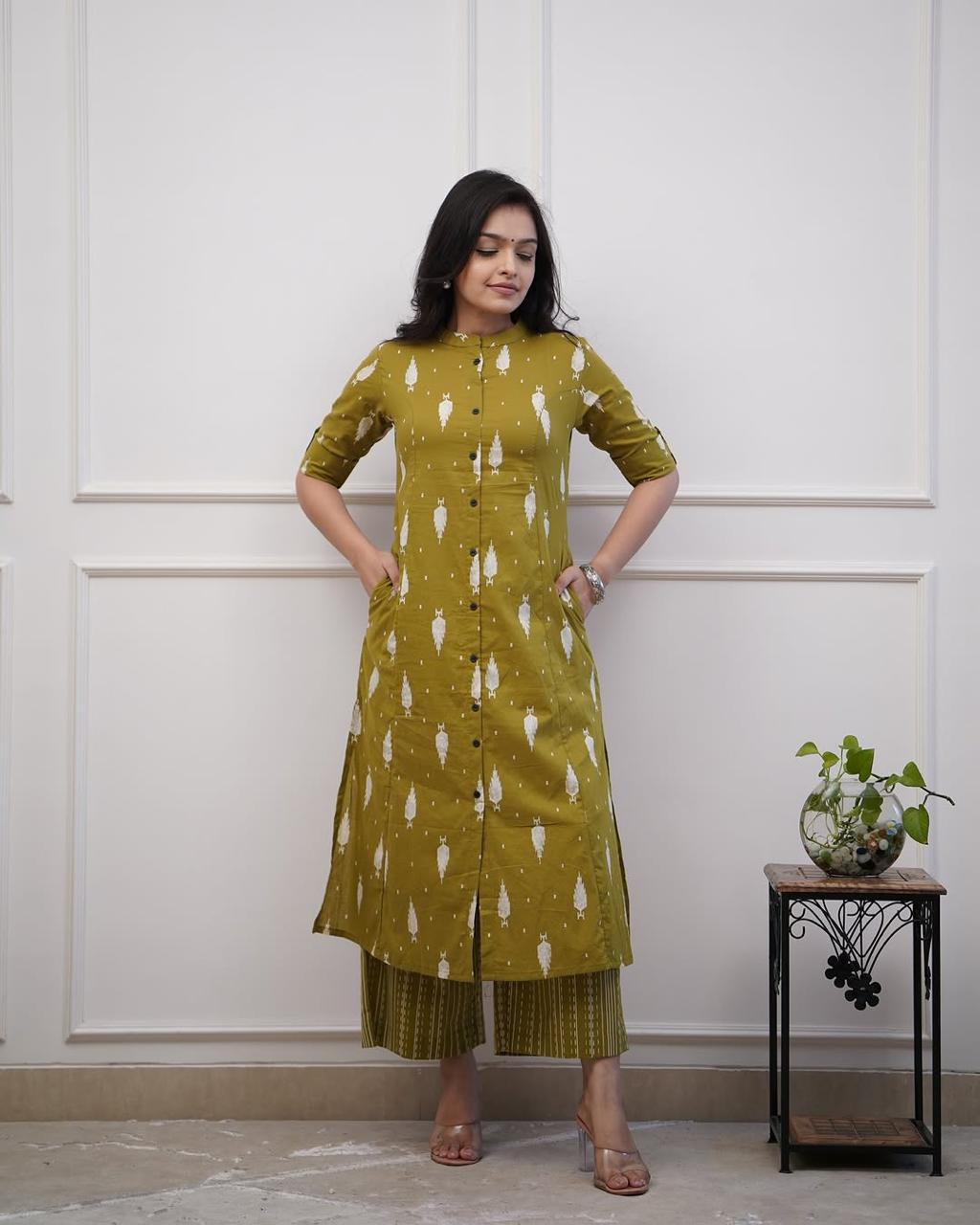 Hooriya fashions - Jaipur print _aline cord -set