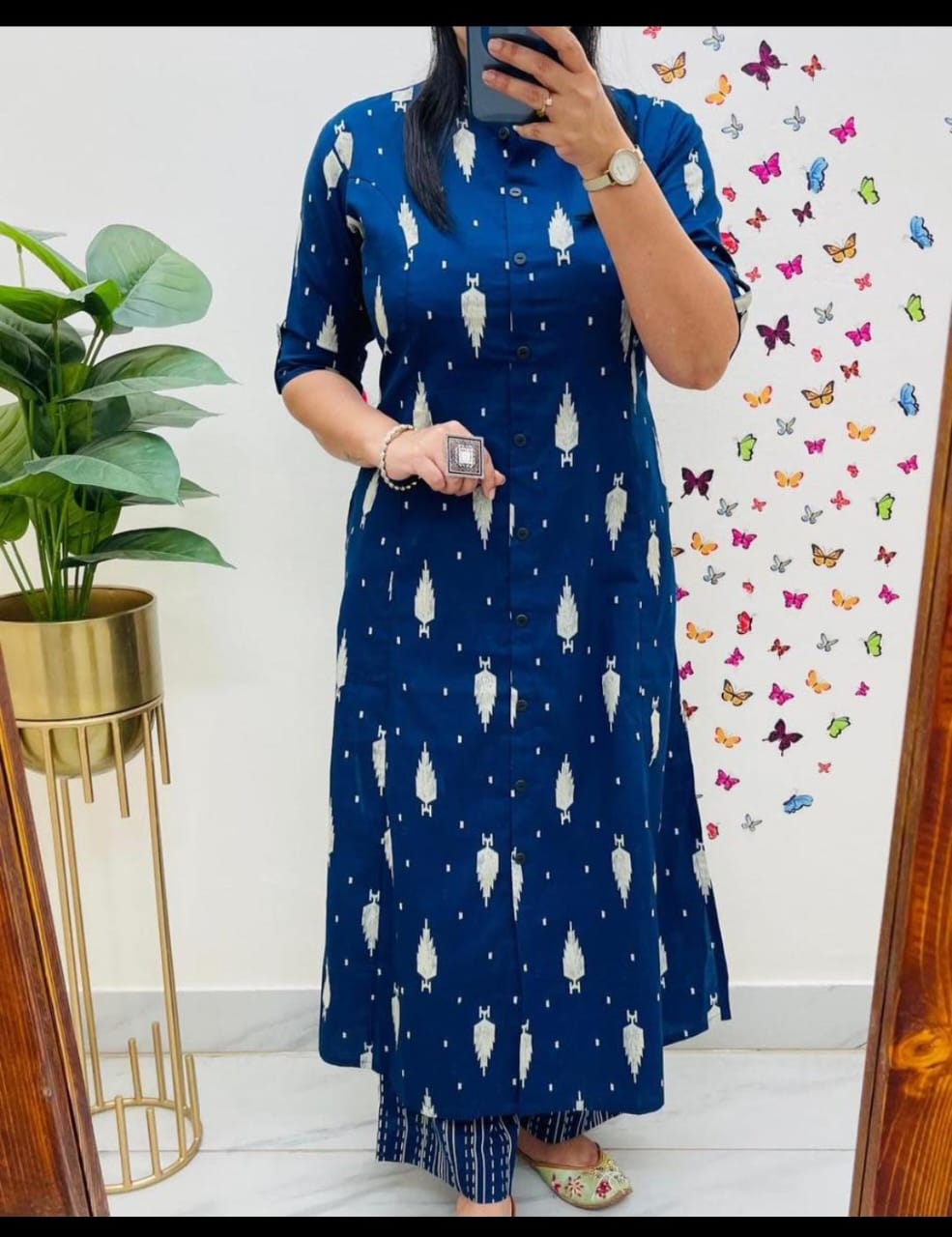 Hooriya fashions - Jaipur print _aline cord -set