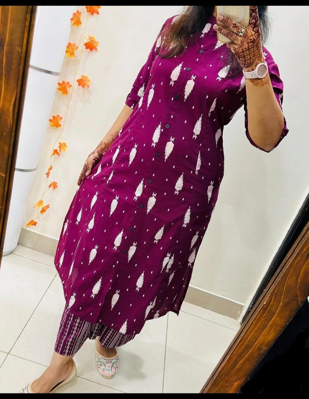 Hooriya fashions - Jaipur print _aline cord -set