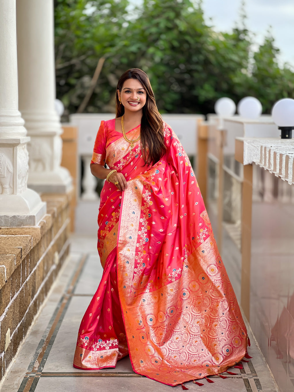 Hooriya fashions - Soft Banarasi silk saree with zari weaving saree