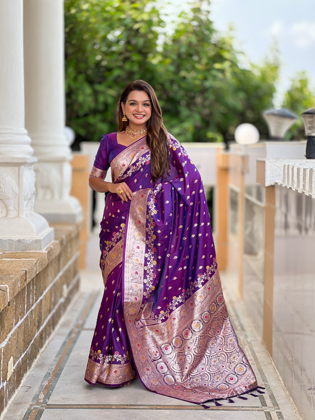 Hooriya fashions - Soft Banarasi silk saree with zari weaving saree