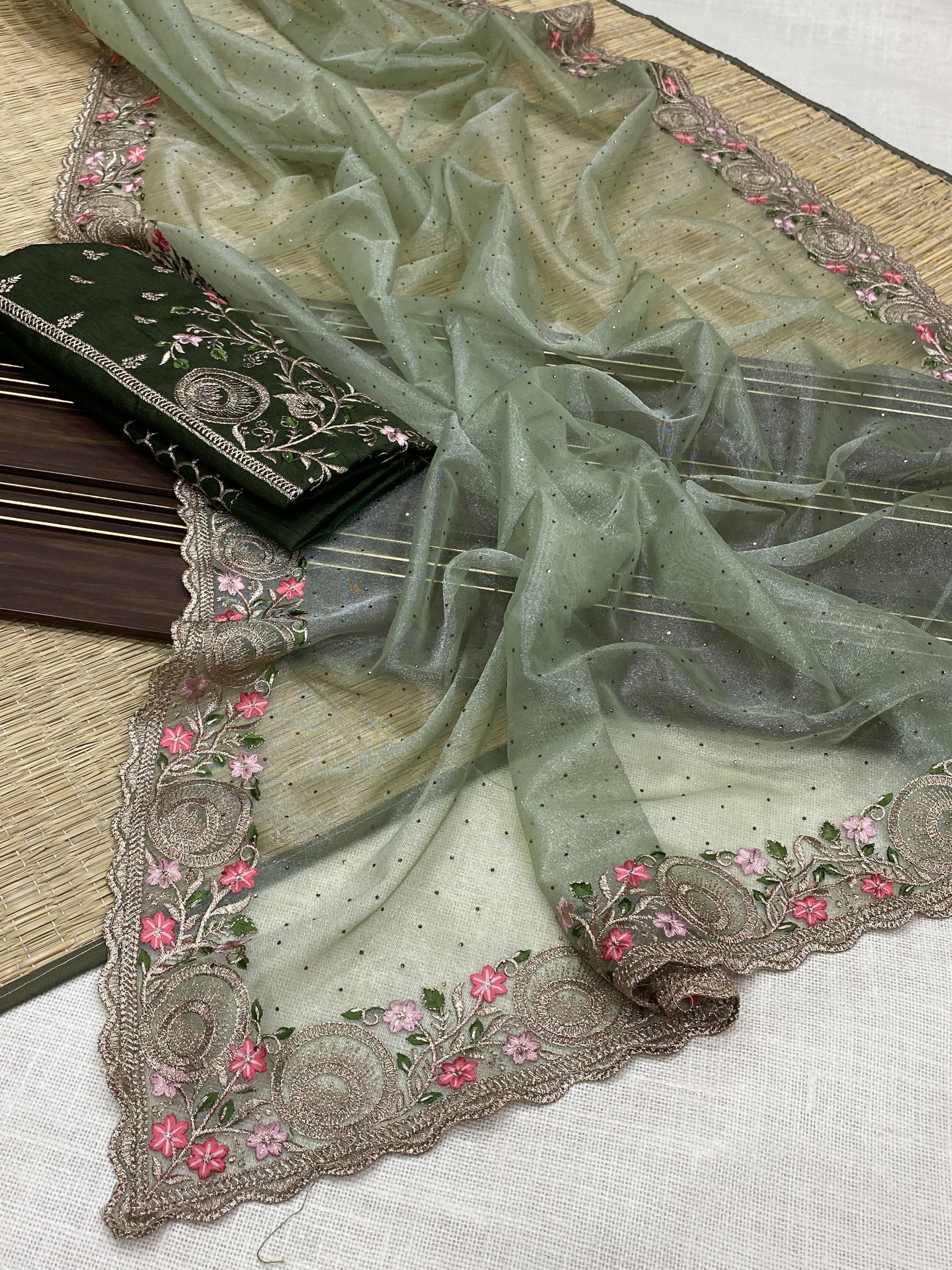 Hooriya fashions - Twill net sarees