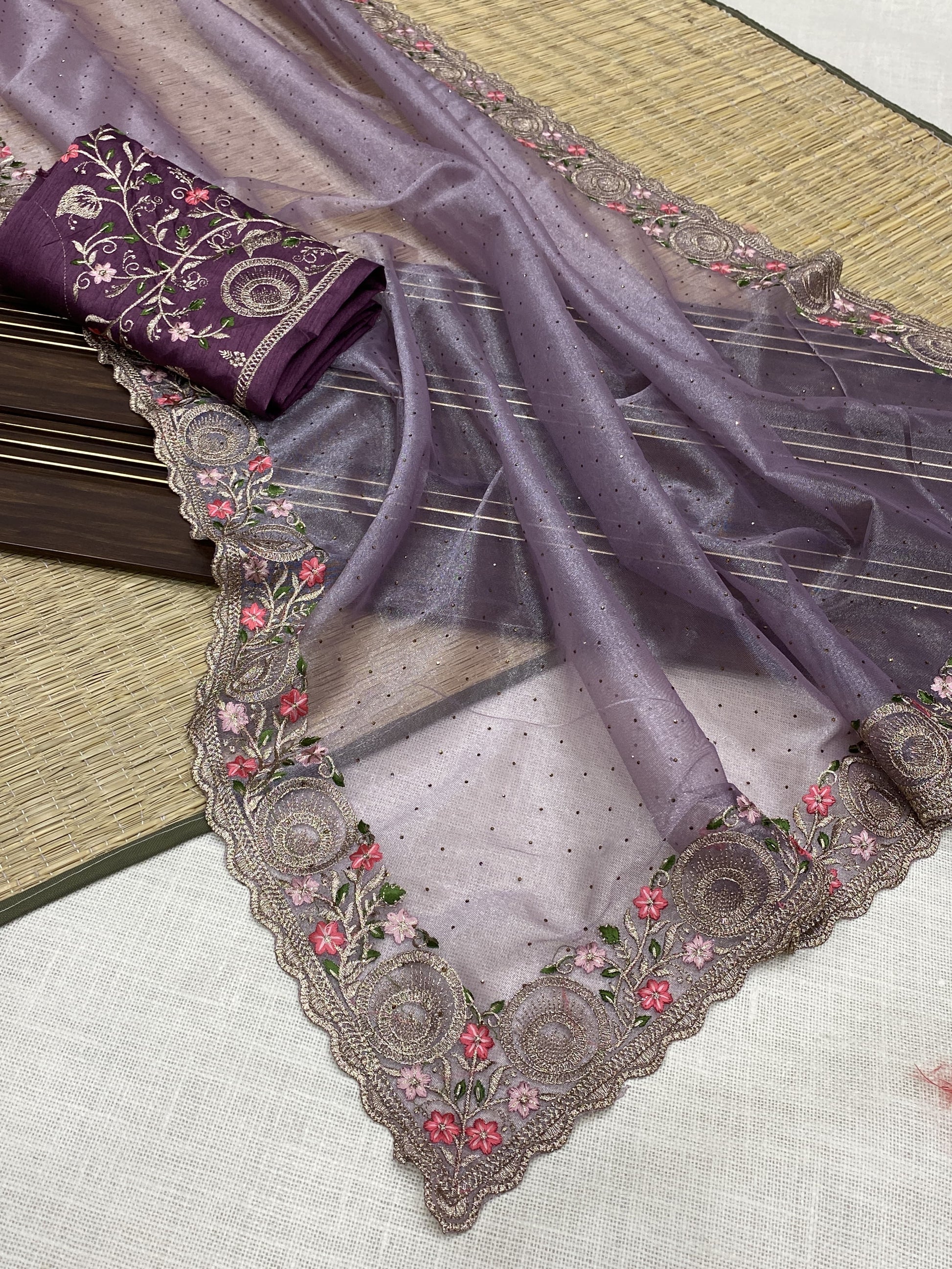 Hooriya fashions - Twill net sarees