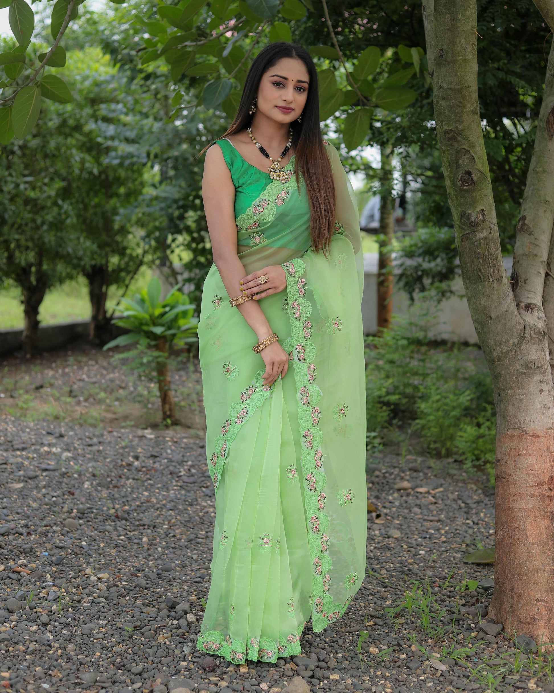 Hooriya fashions - BEAUTIFUL ORGANZA SAREE