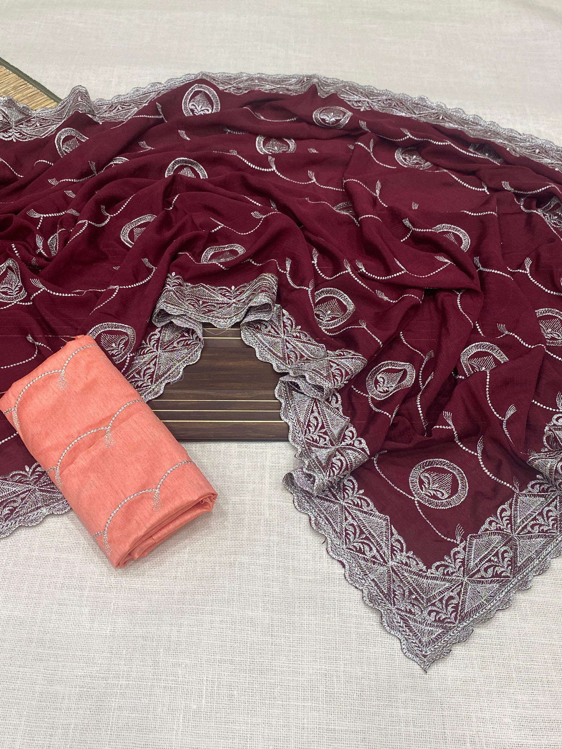 Hooriya fashions - Chinnon silk saree