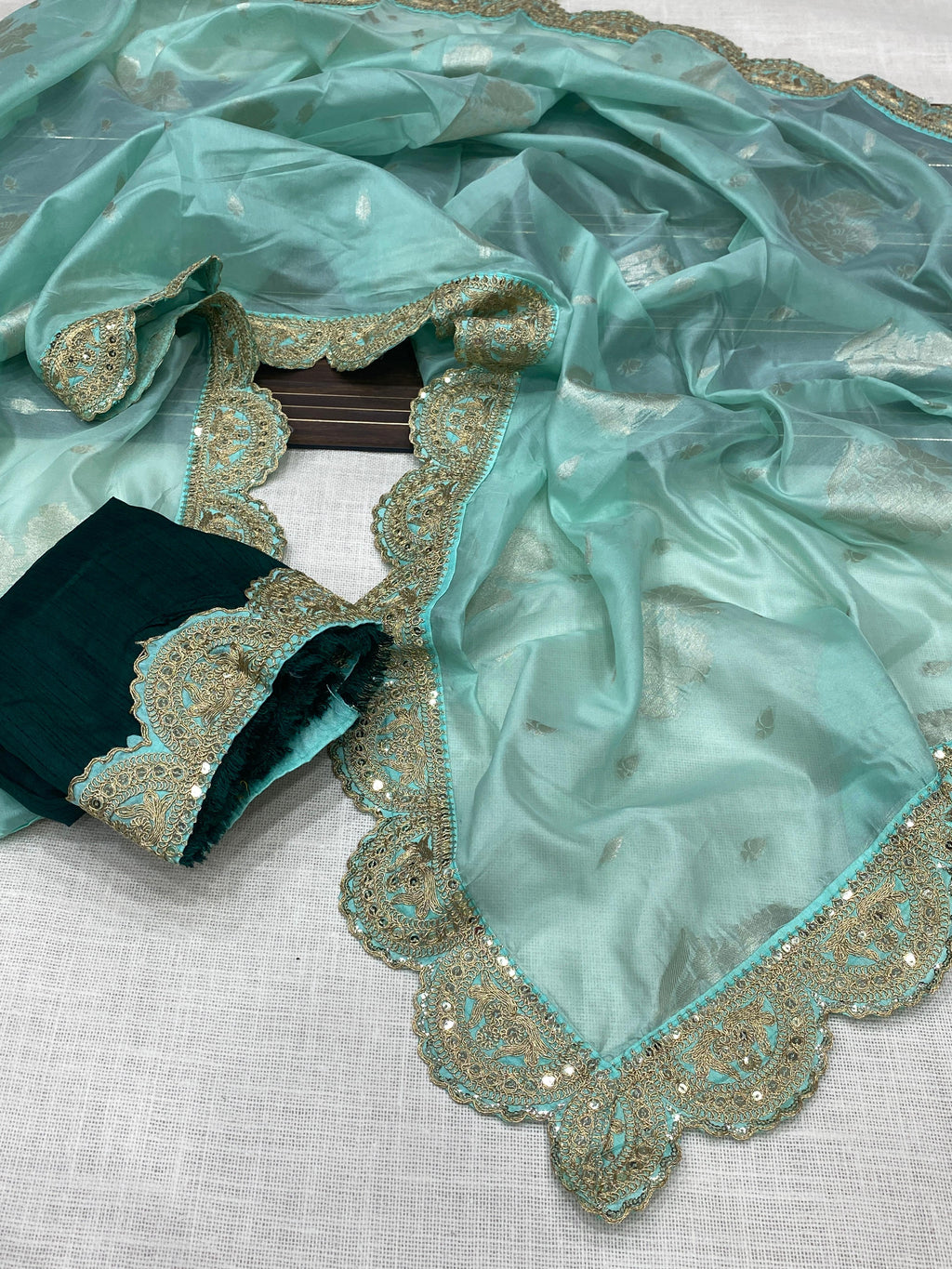 Hooriya fashions - soft veaving organza