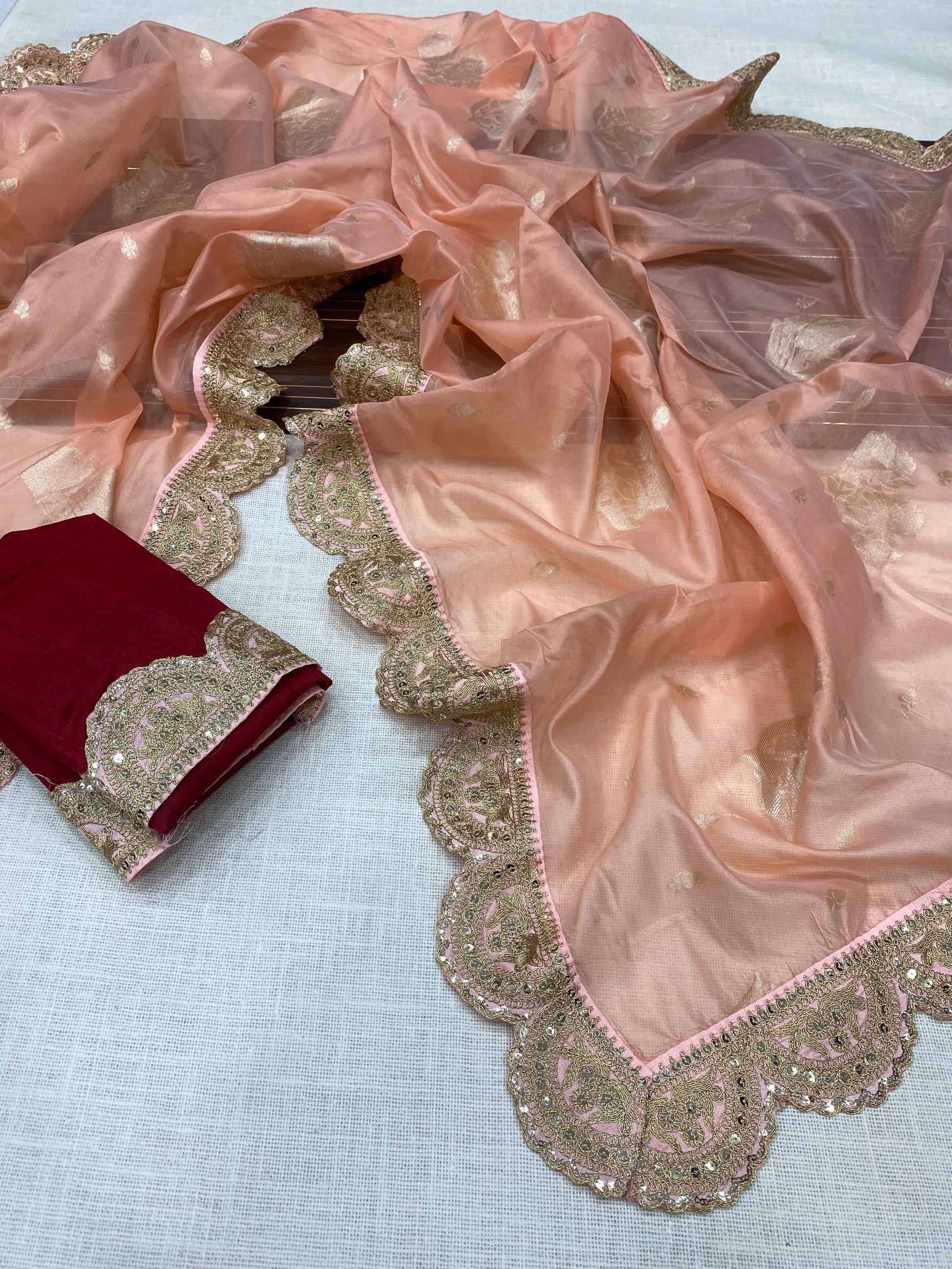 Hooriya fashions - soft veaving organza