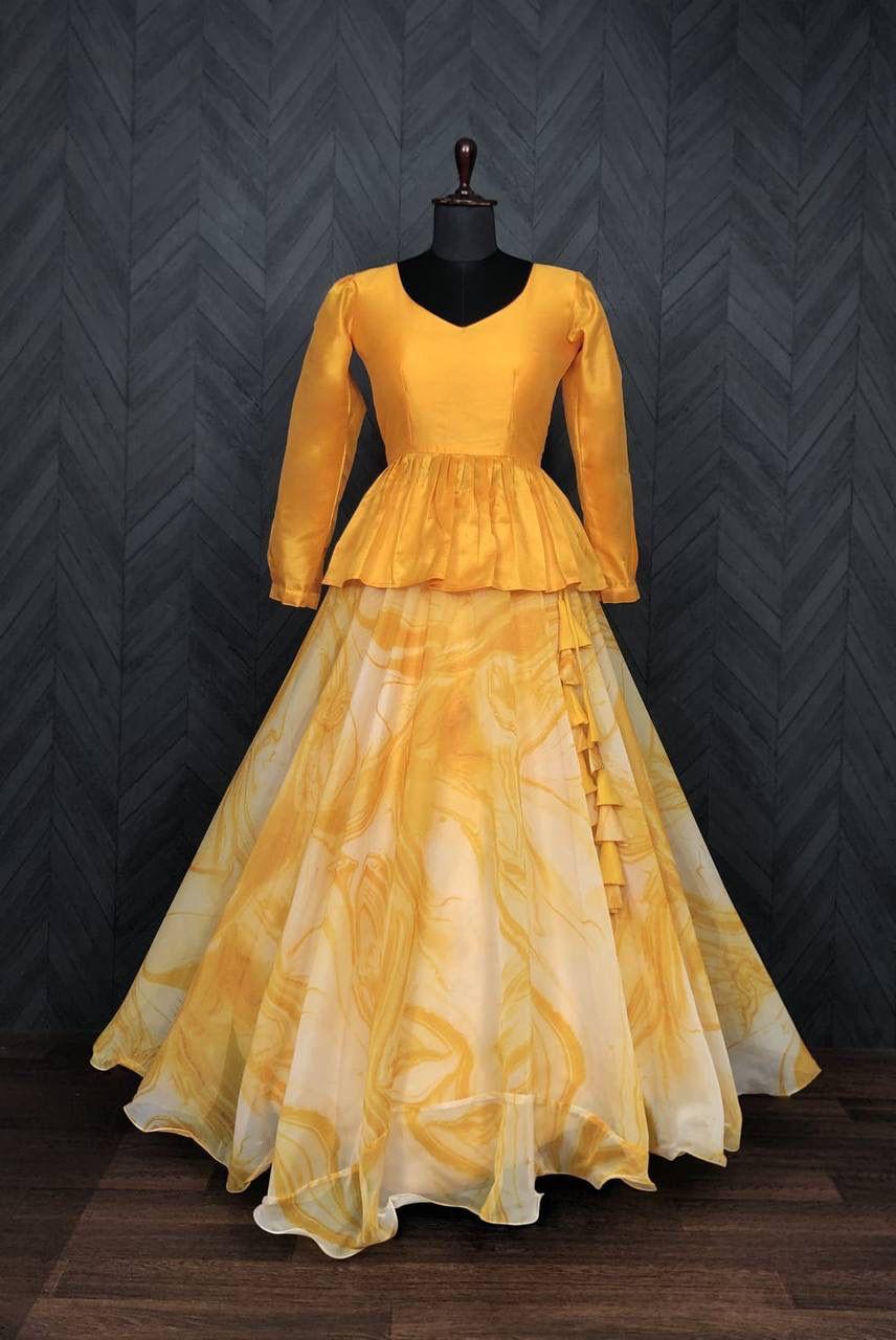 Hooriya fashions -  Soft Organza With Designer Rich Digital Print lehenga.