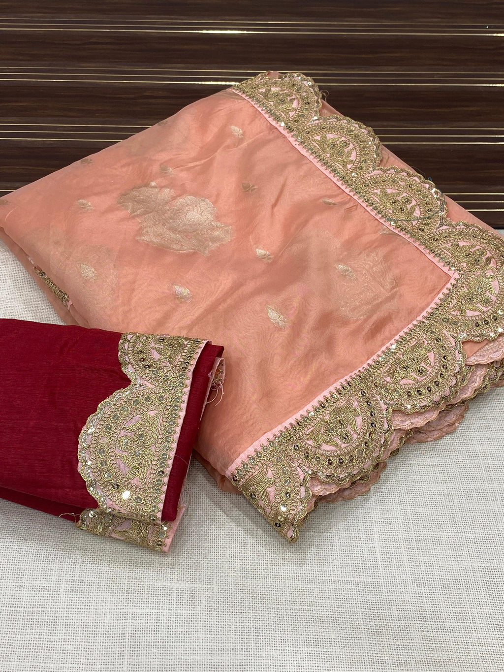 Hooriya fashions - soft veaving organza