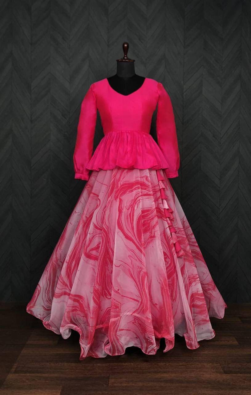 Hooriya fashions -  Soft Organza With Designer Rich Digital Print lehenga.